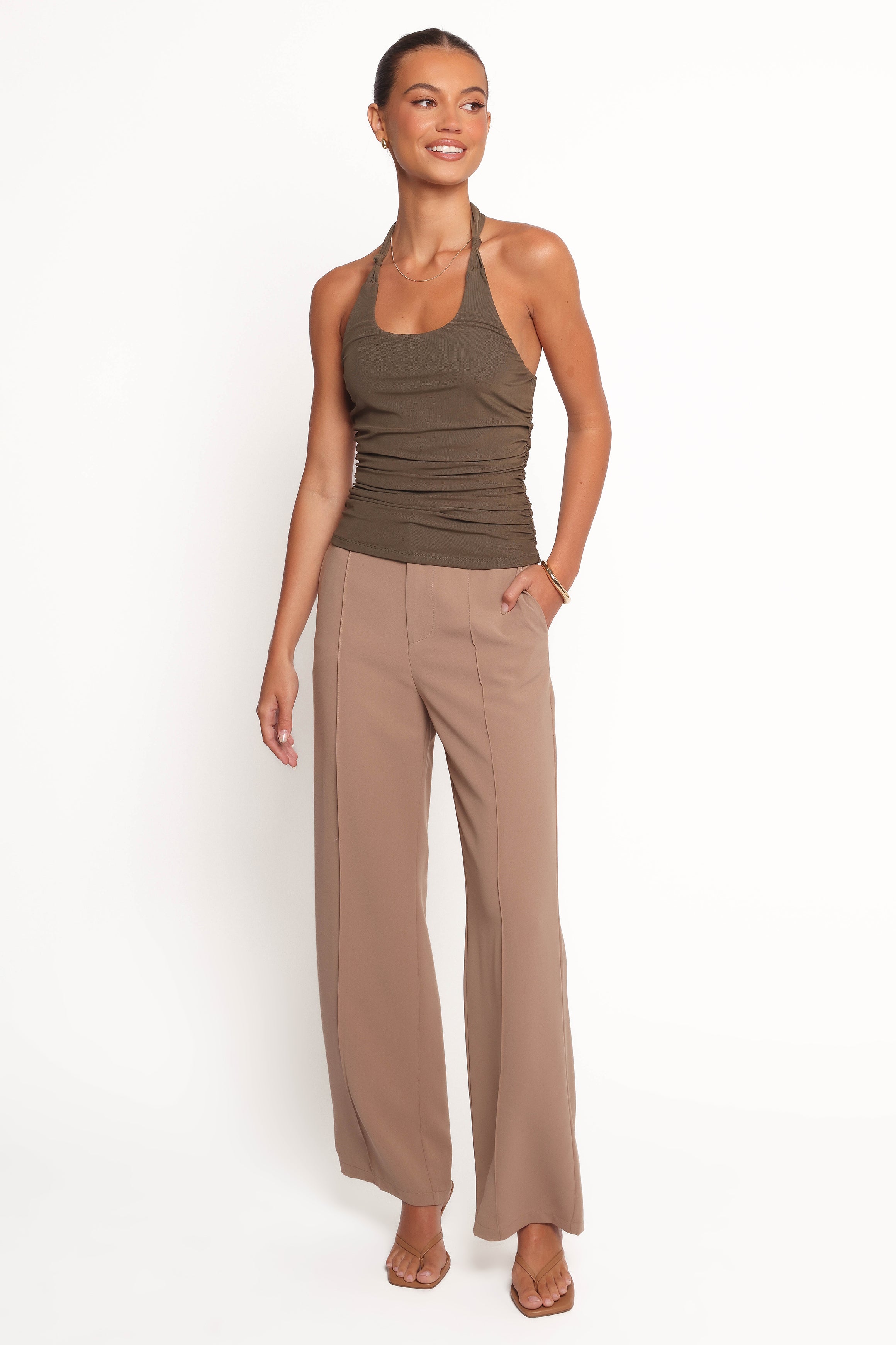 Boston Halter Top - Khaki