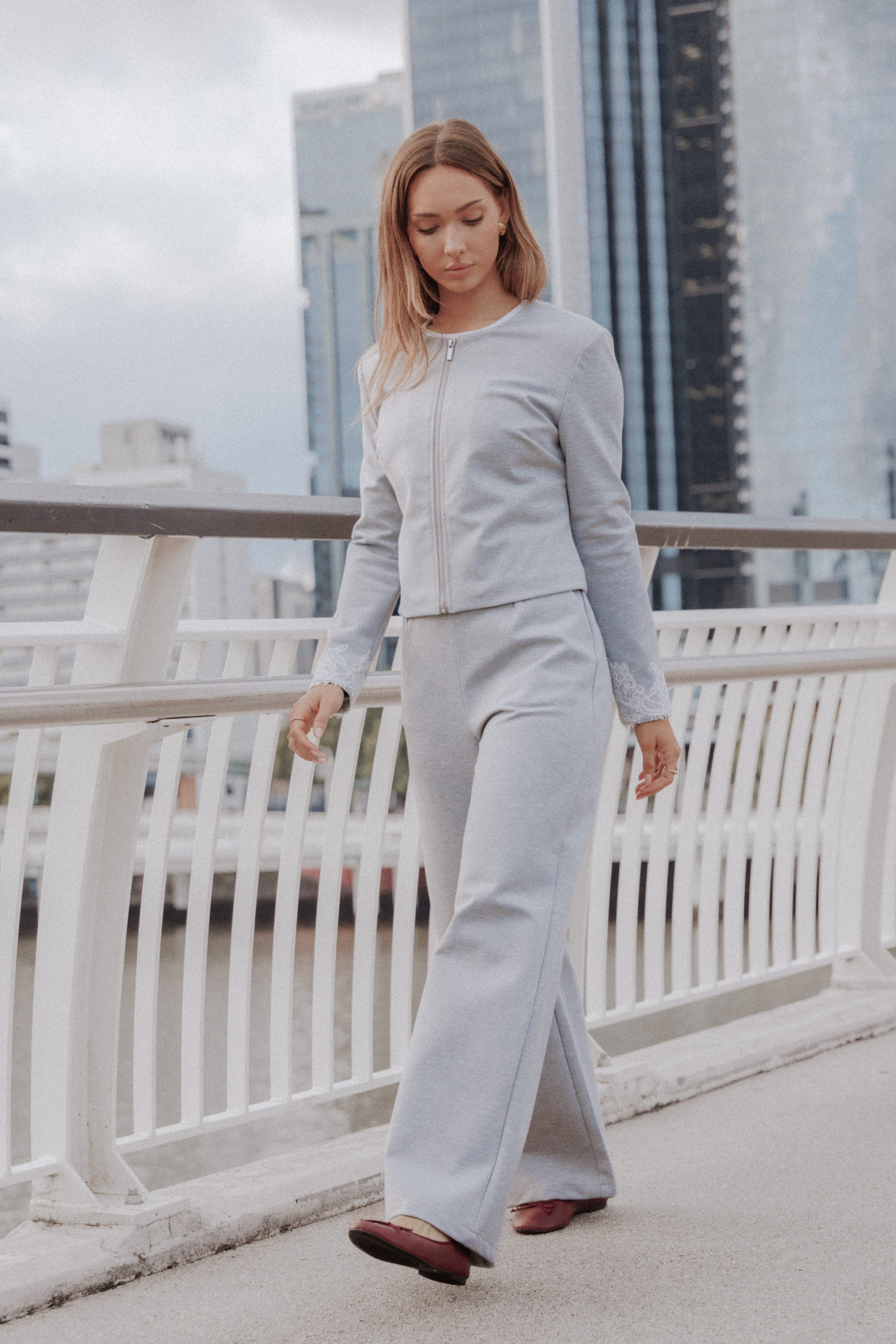 Tylah Ponte Pants - Heather Grey