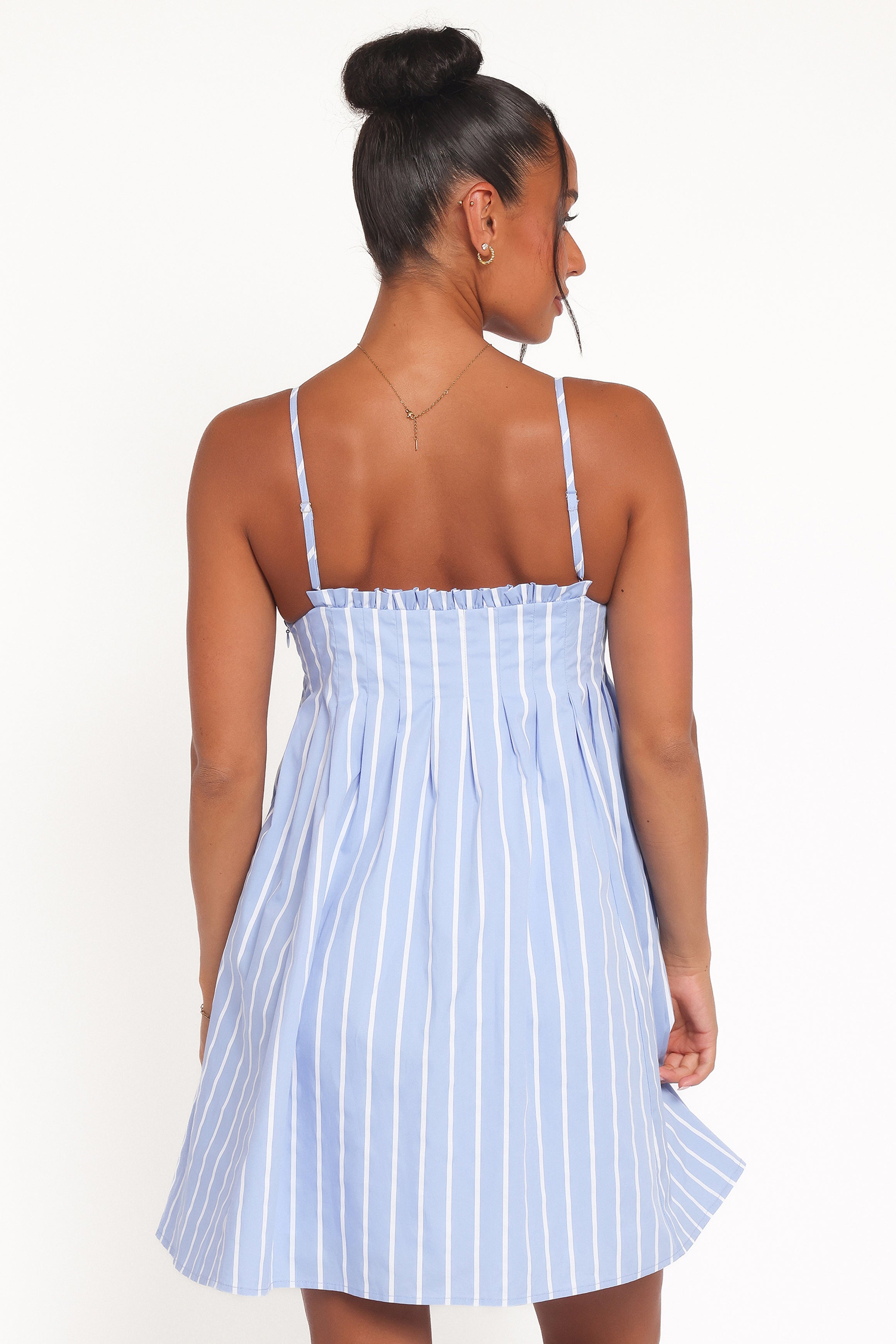 Cole Mini Dress - Blue Stripe