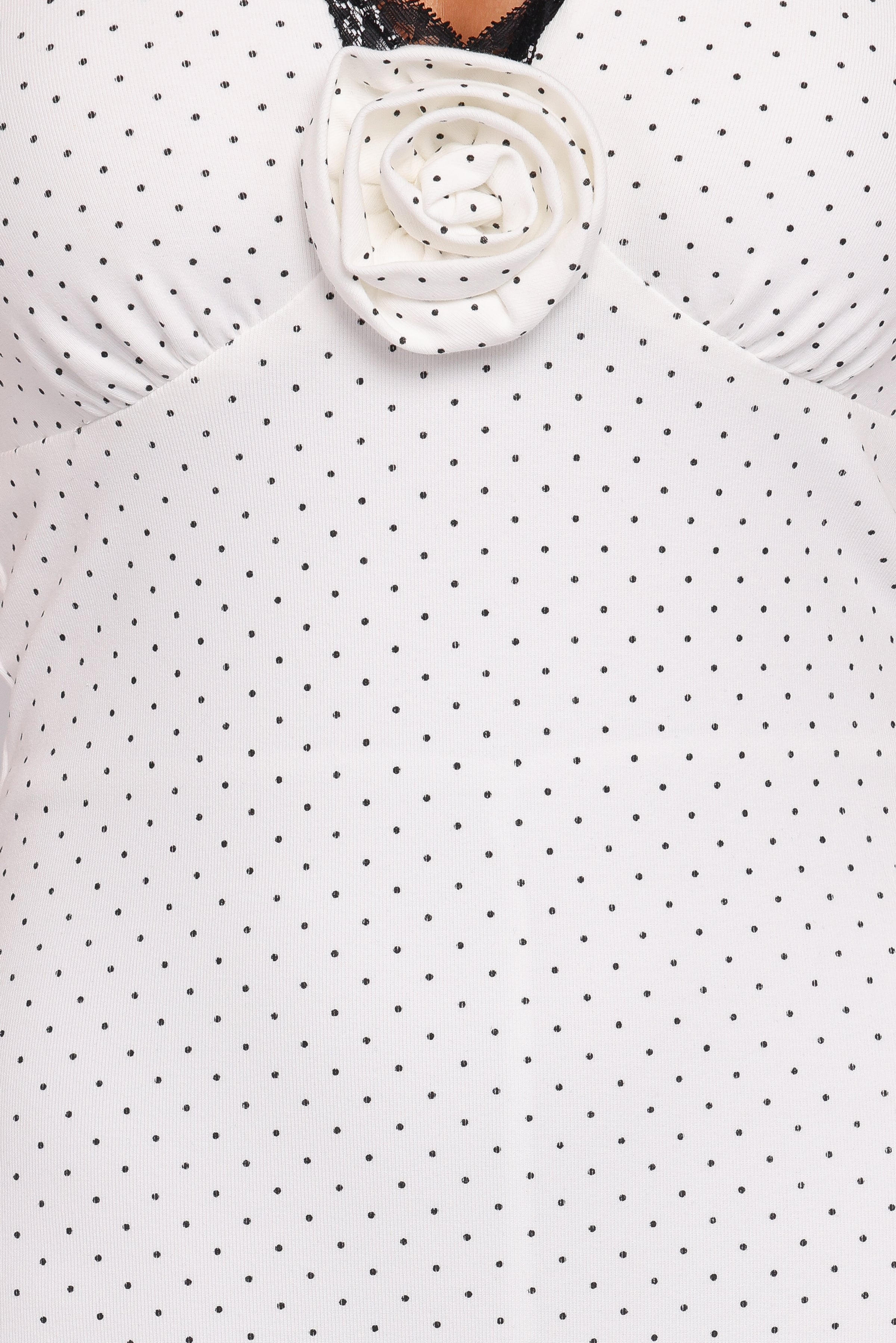 Conrad Halter Maxi Dress - White Polka Dot