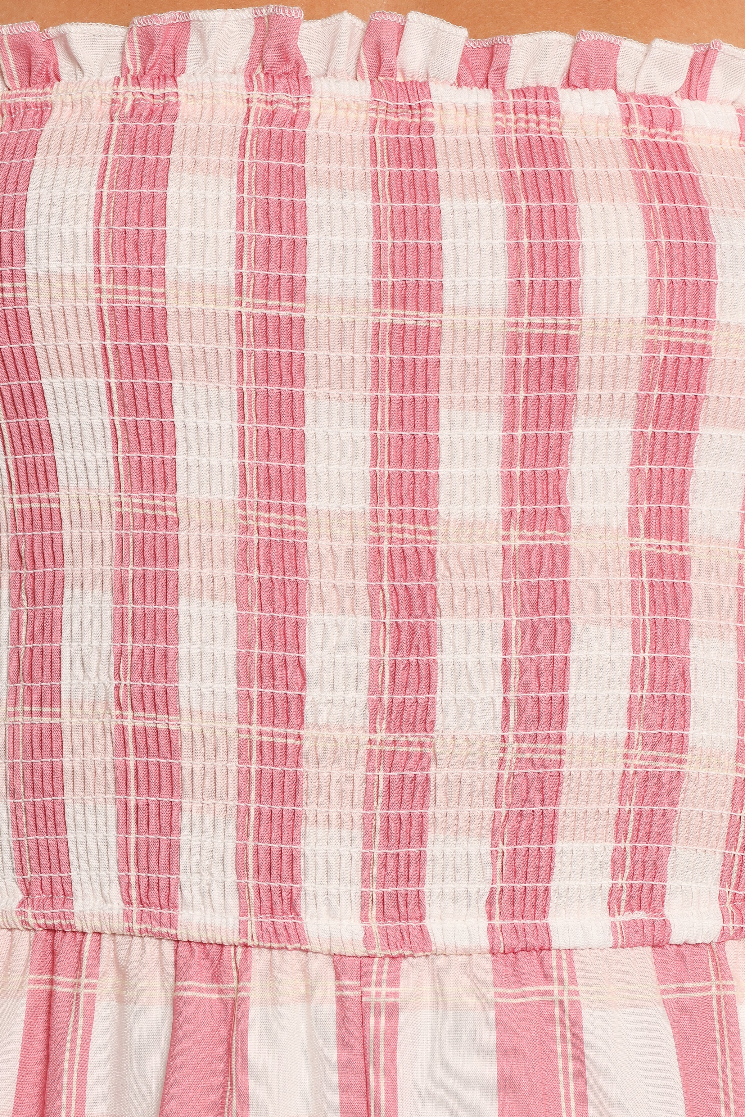 Cornelia Playsuit - Pink Gingham