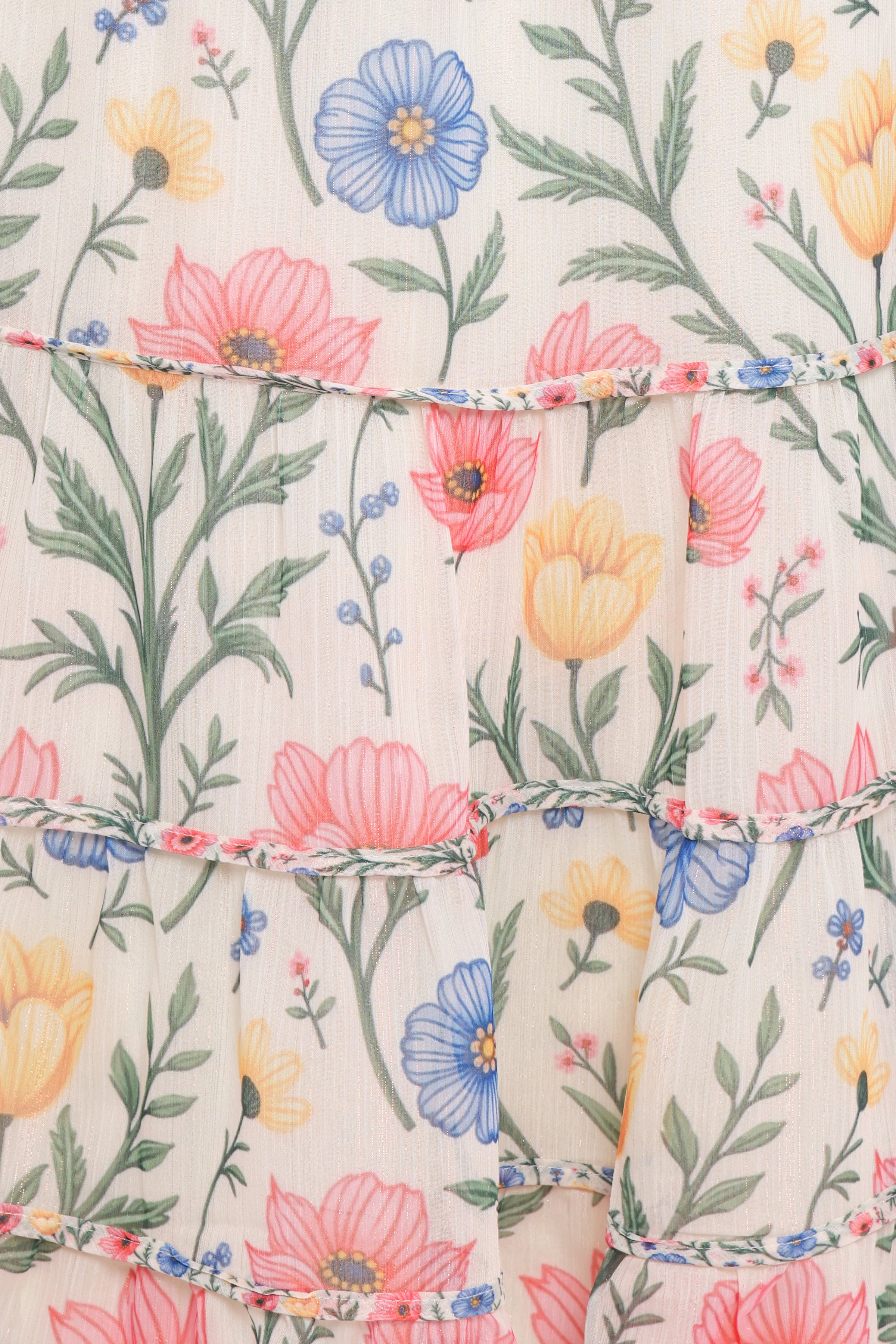 Dahlia Tiered Skirt - Pastel Floral