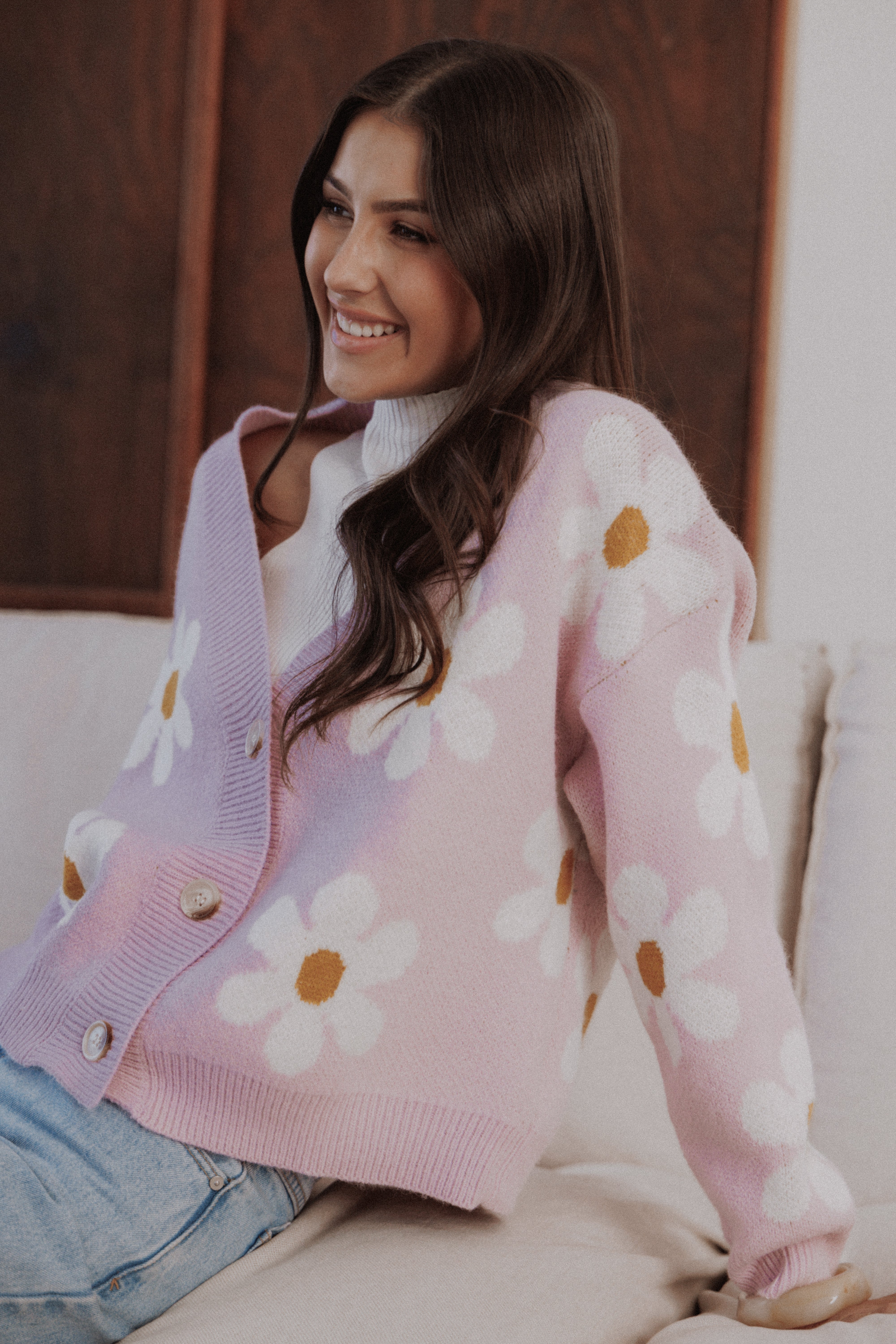 Daisy Cardigan - Pink