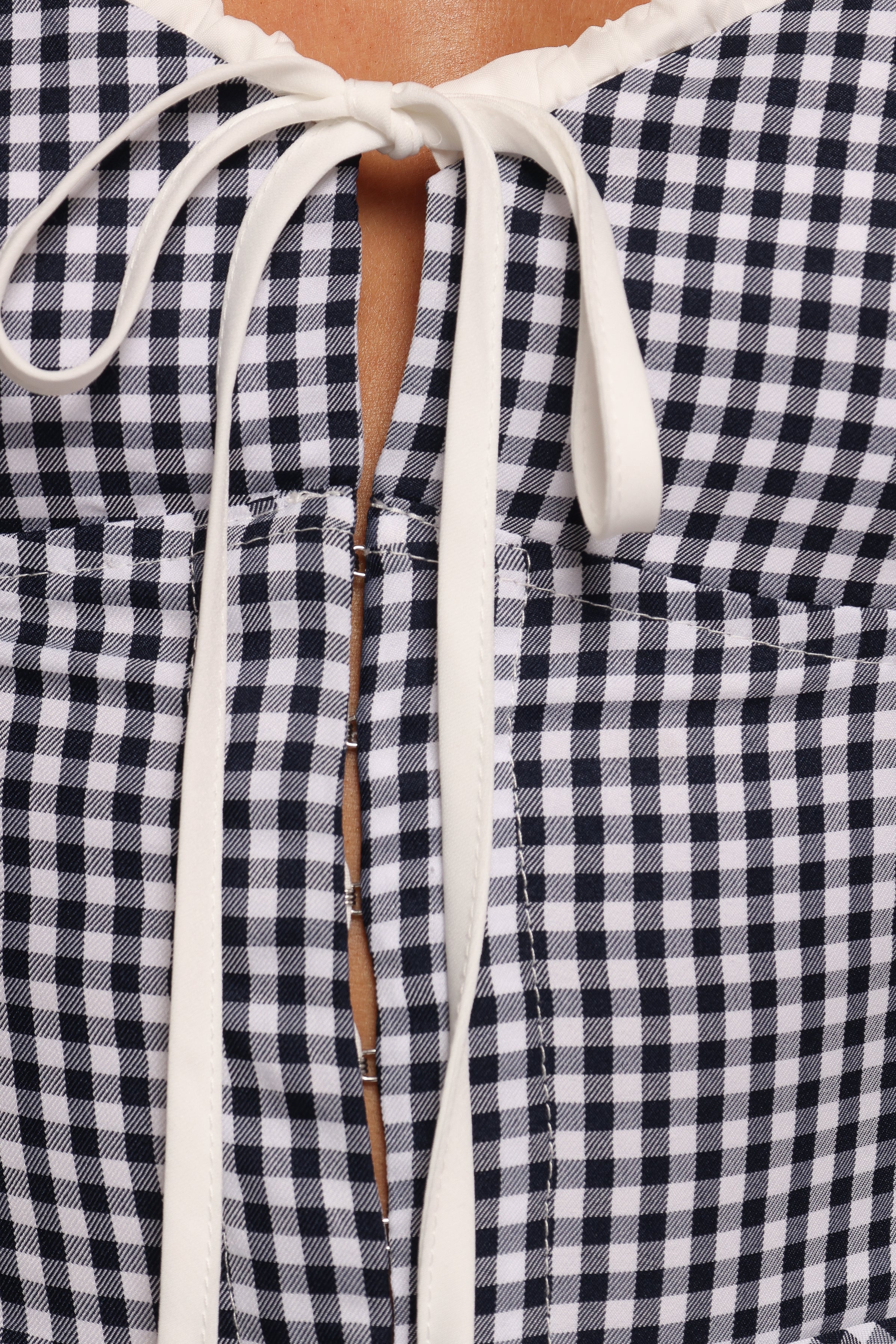 Danella Top - Navy Gingham