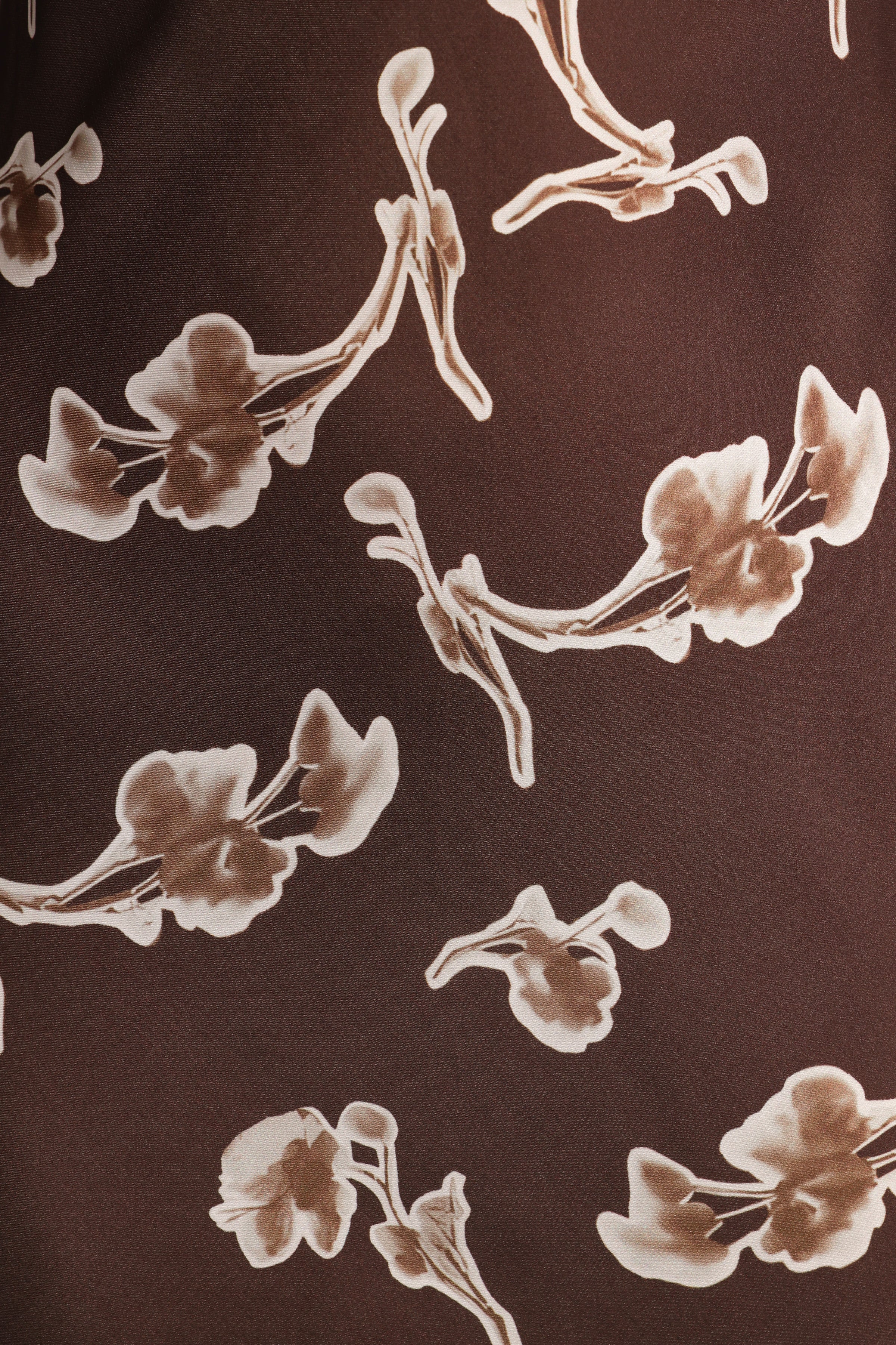 Maia Long Sleeve Maxi Dress - Chocolate Orchid