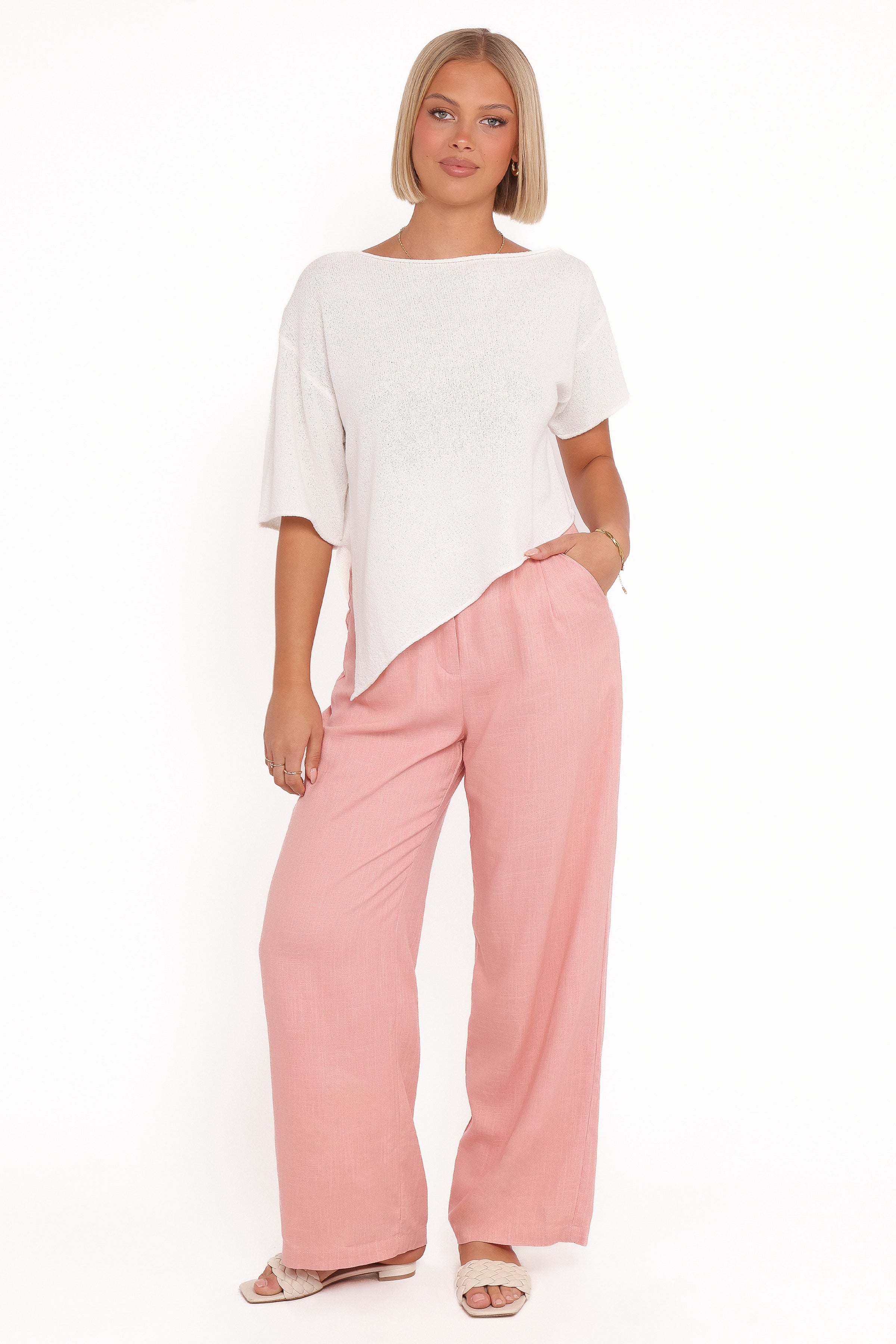 Dean Linen Pants - Light Pink