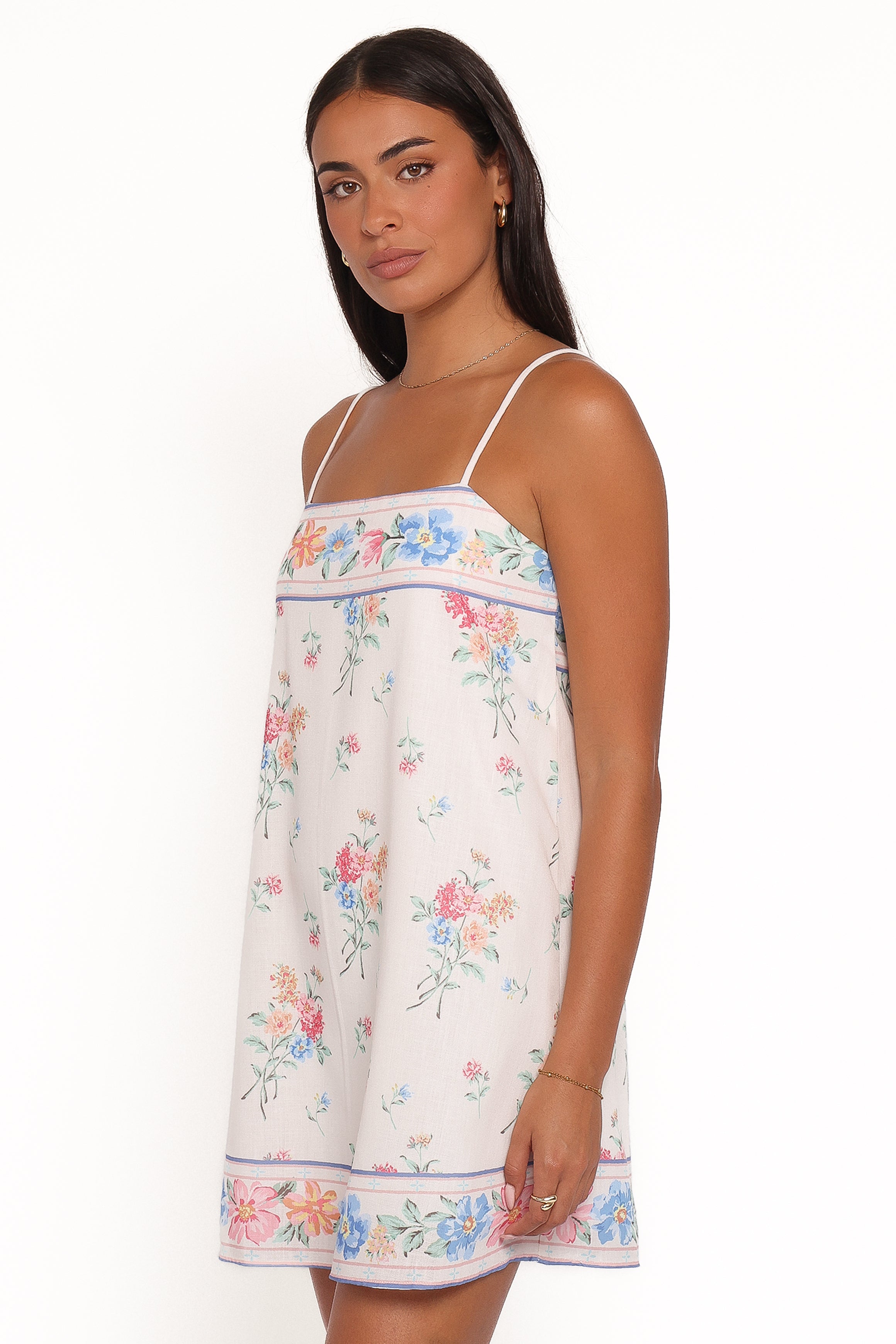 Delmar Mini Dress - White Floral