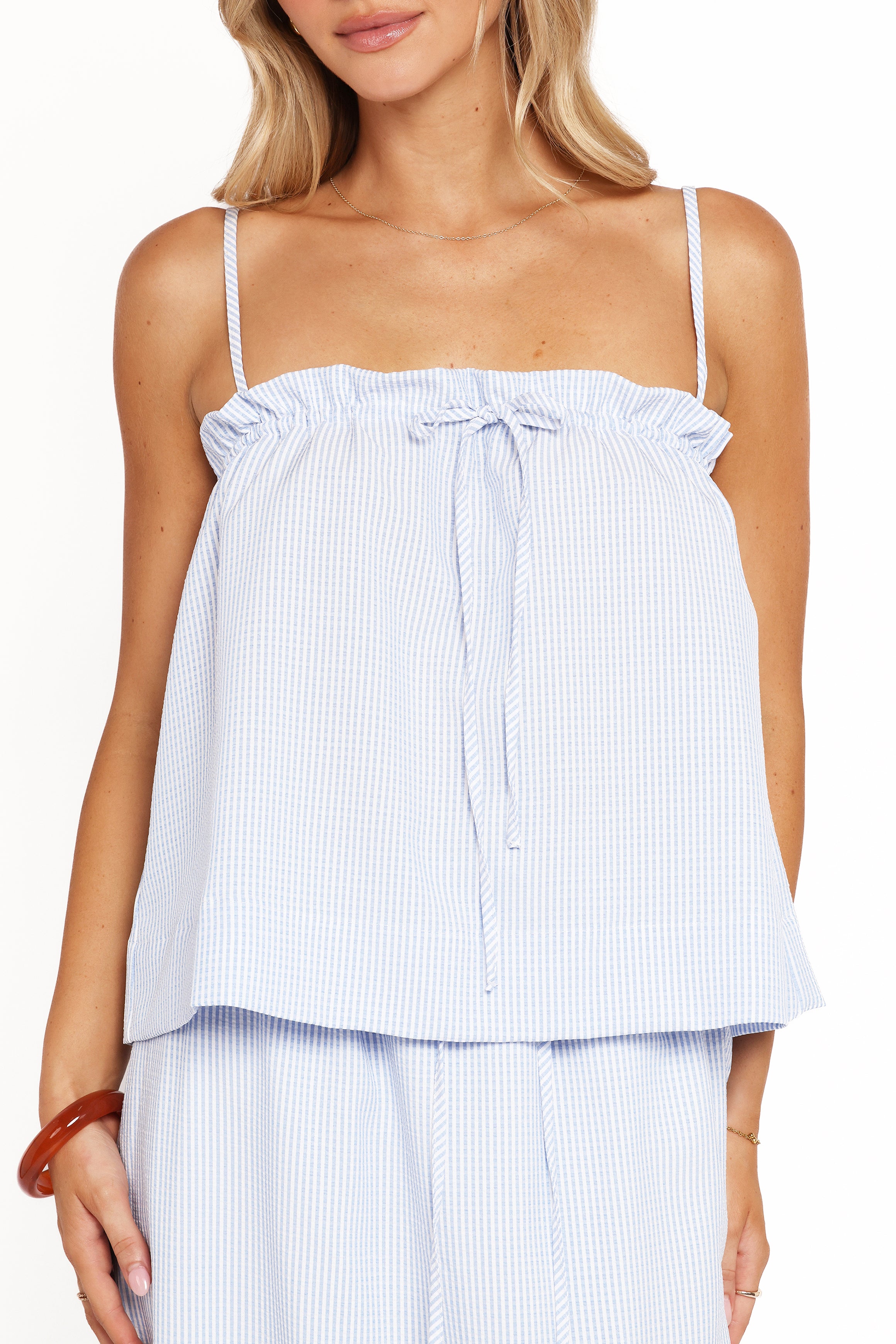 Delyra Top - Blue Stripe