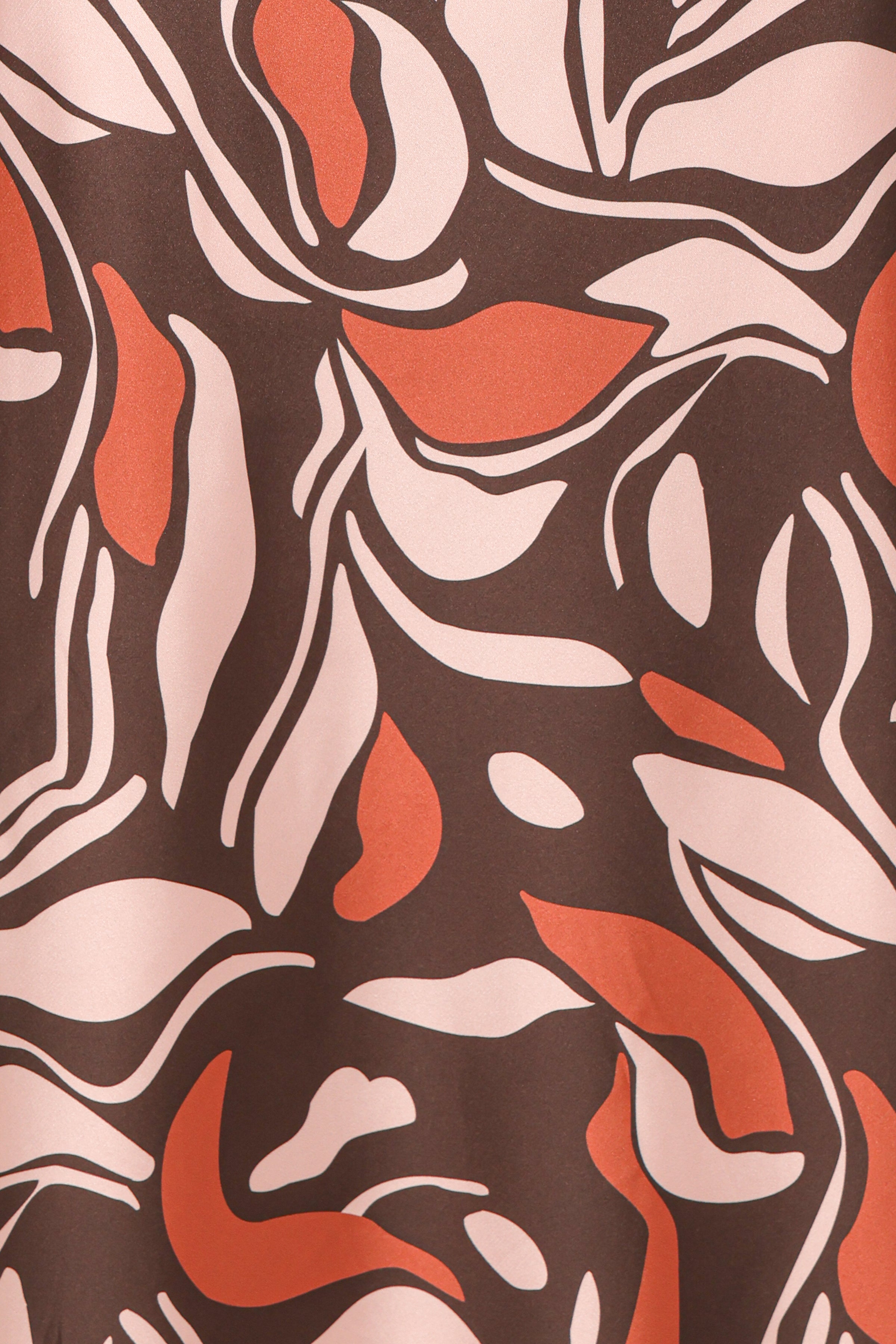 Demire Long Sleeve Midi Dress - Brown Multi