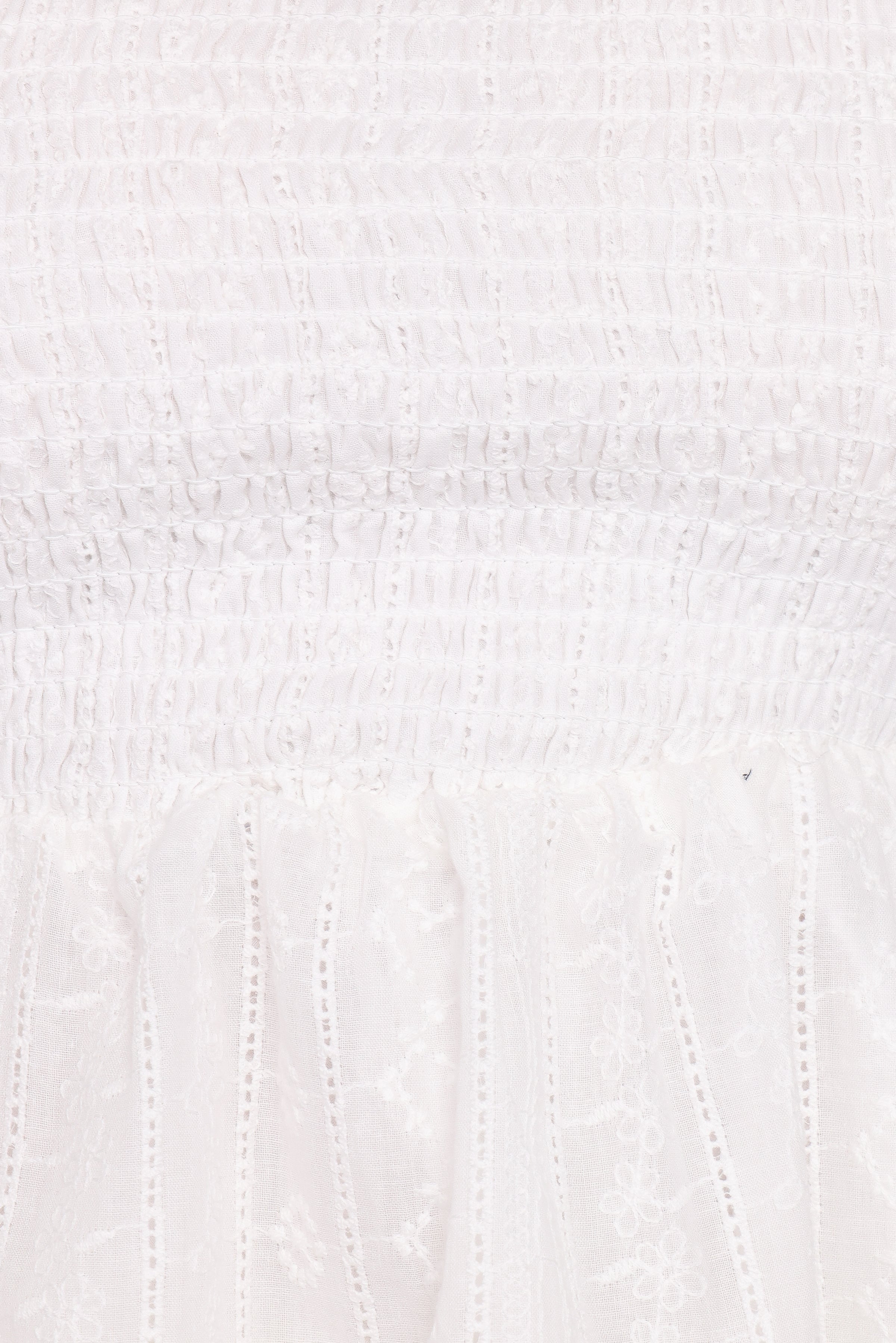 Dixon Flutter Sleeve Peplum Top - White