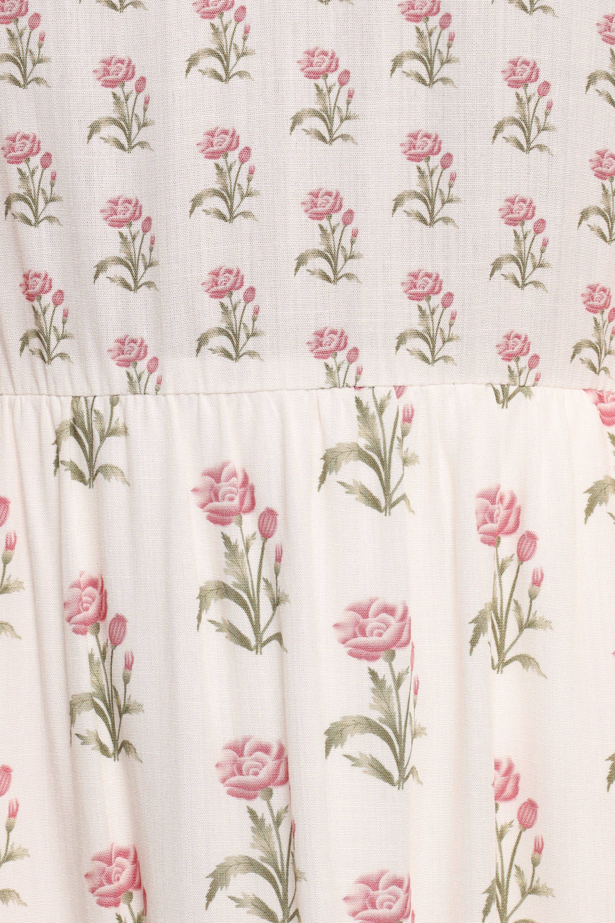 Echo Midi Dress - White/Pink