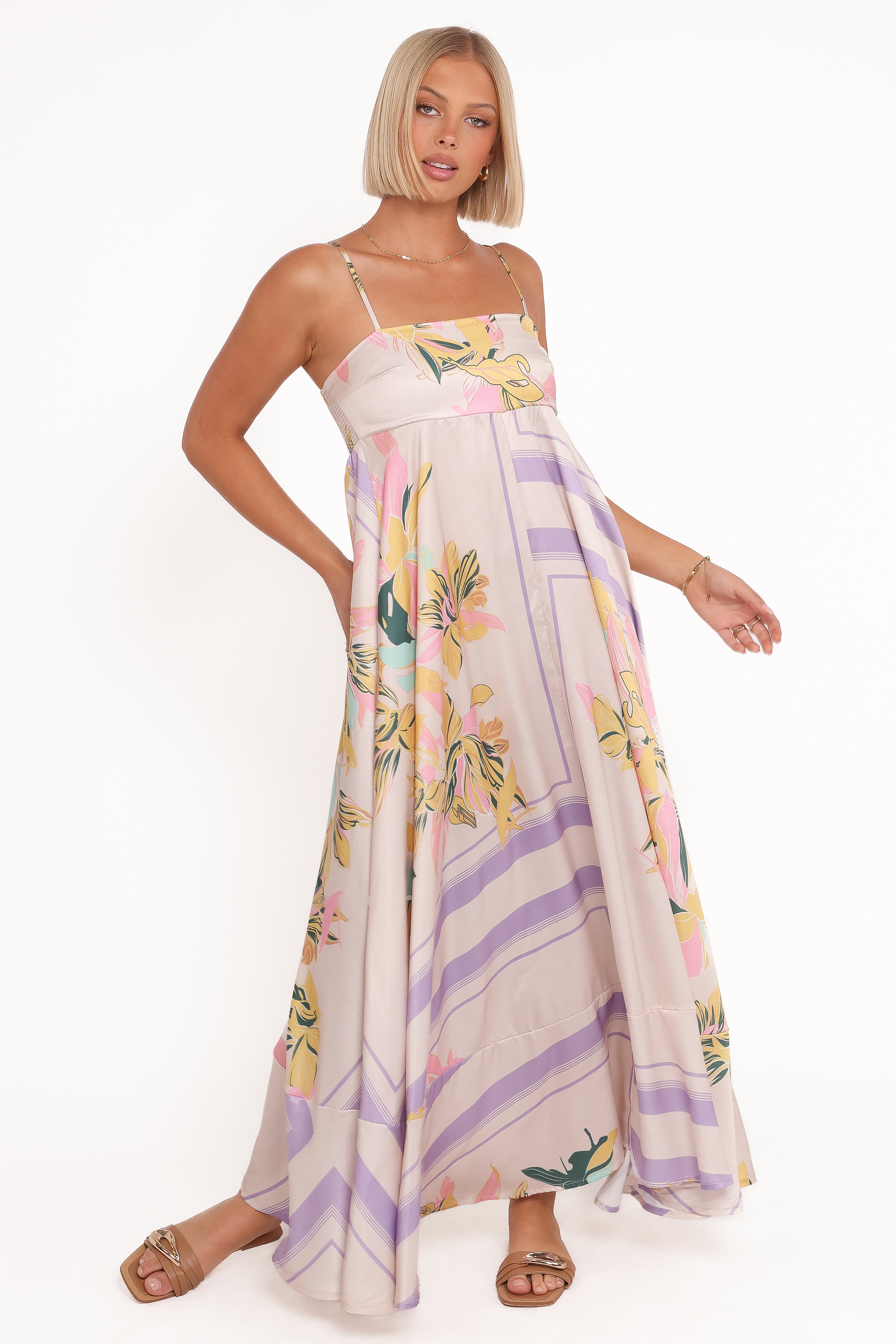 Elanor Maxi Dress - Lavender Print