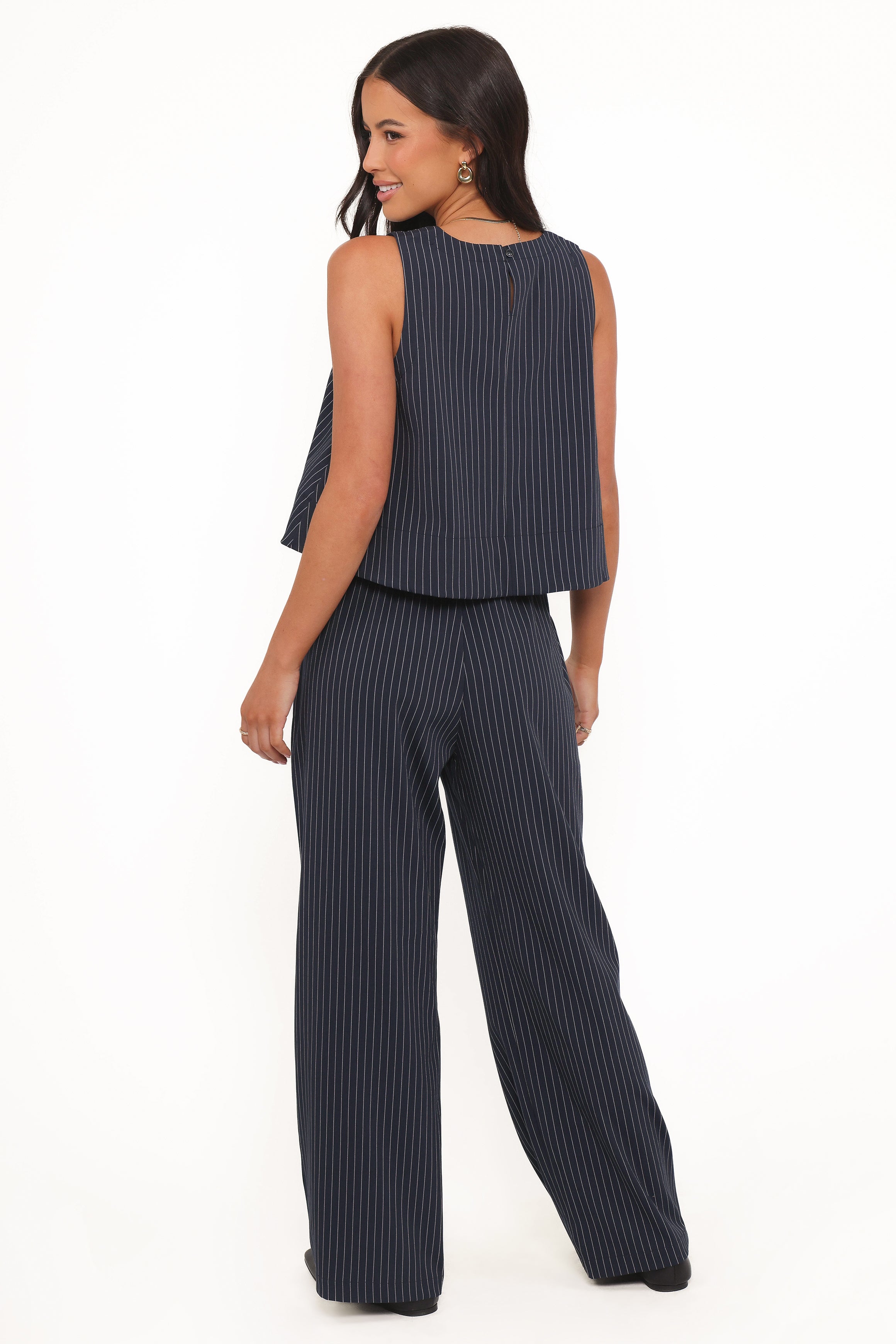 Elijah Pants - Navy White Stripe