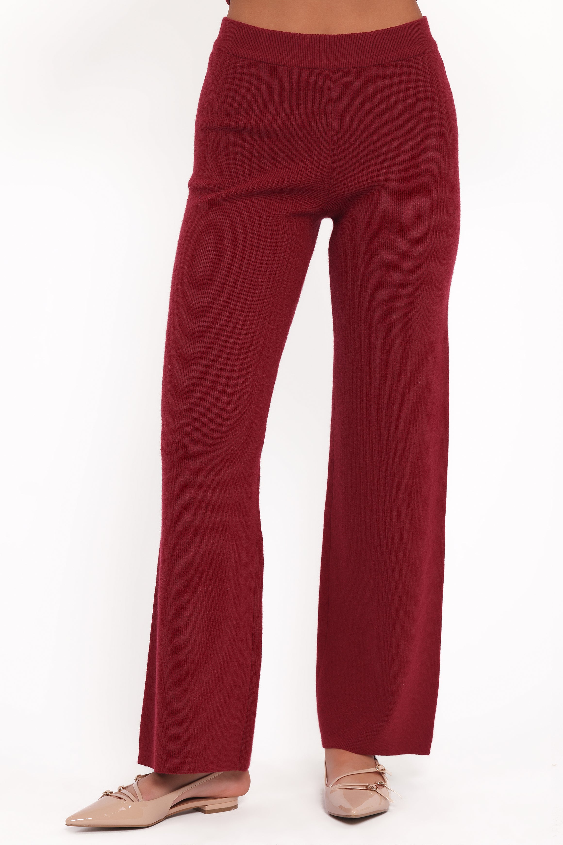 Ellory Knitted Pants Set - Berry