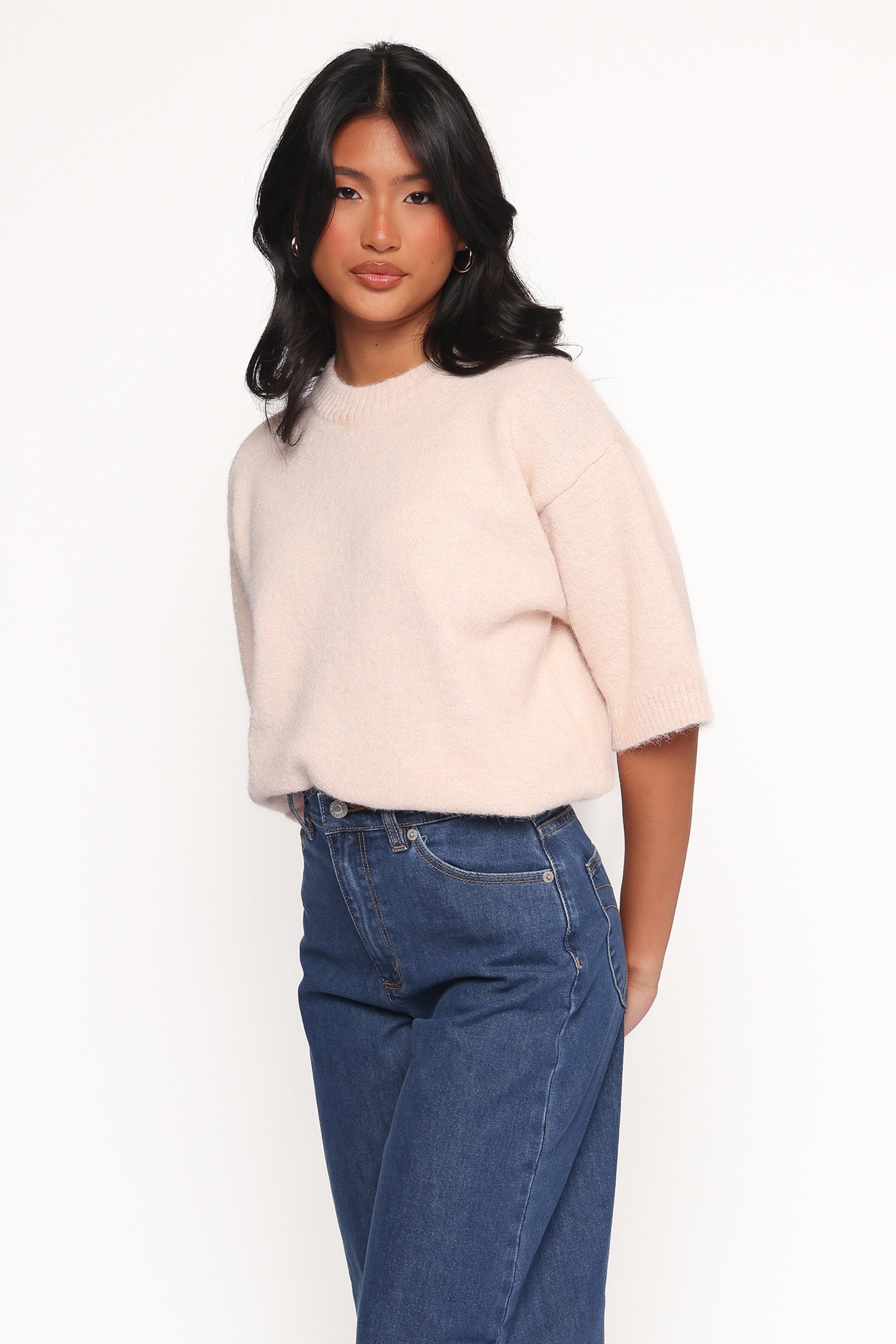 Elmira Knitted Tee - Light Pink