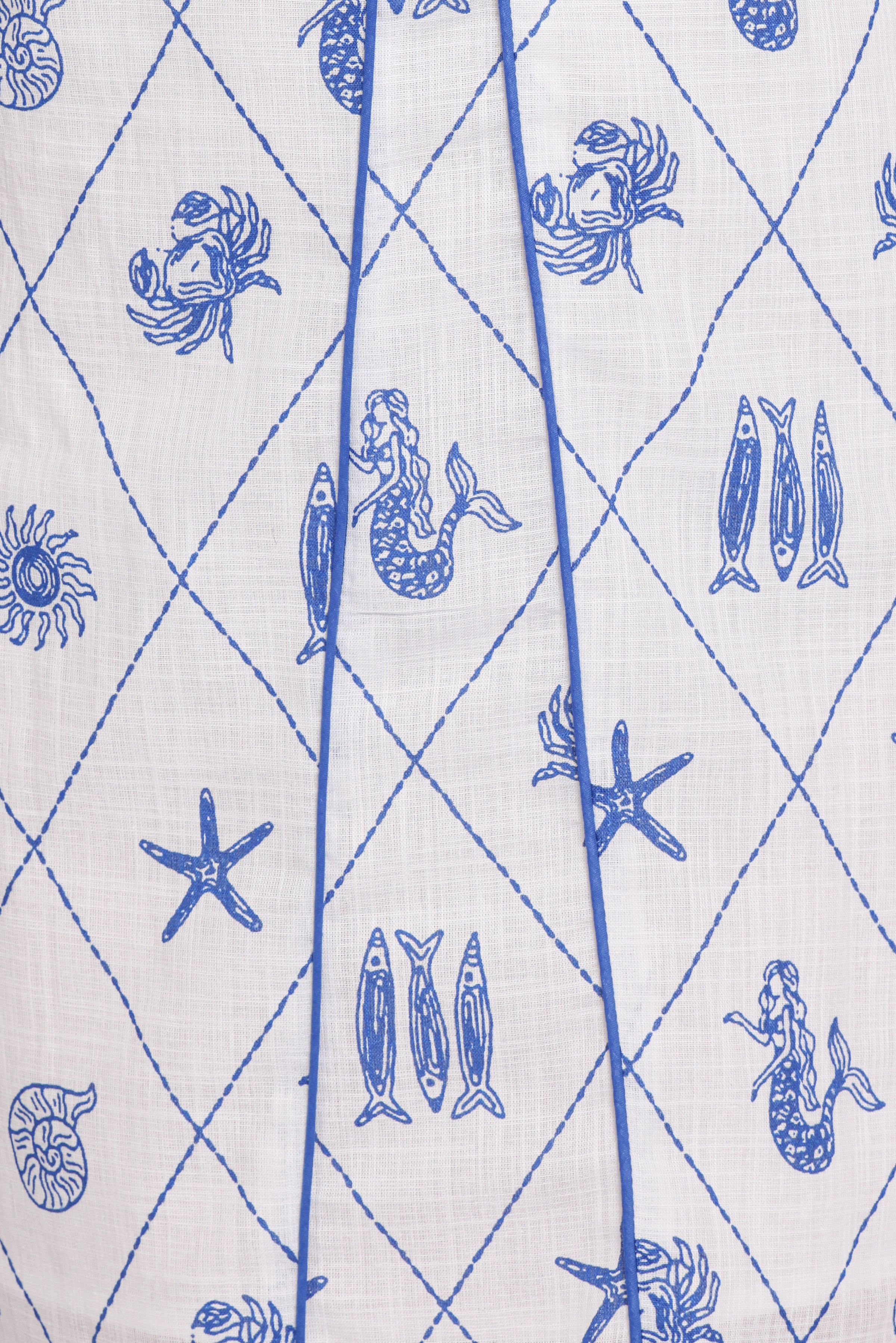 Elsie Mini Dress - Seashell Print