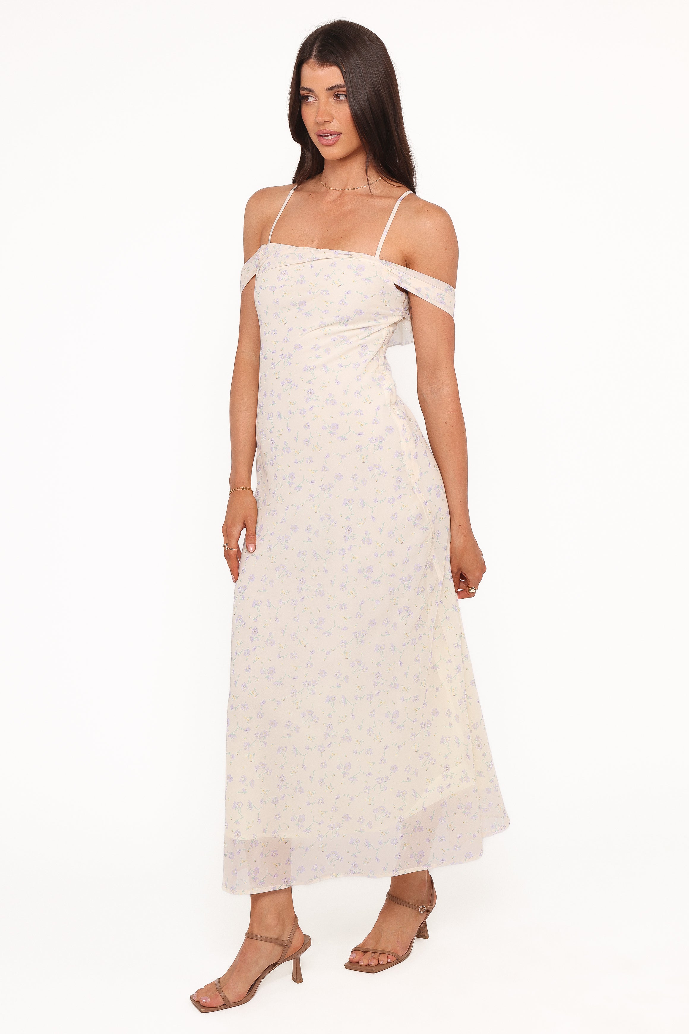 Elwood Midi Dress - Yellow Ditsy Floral