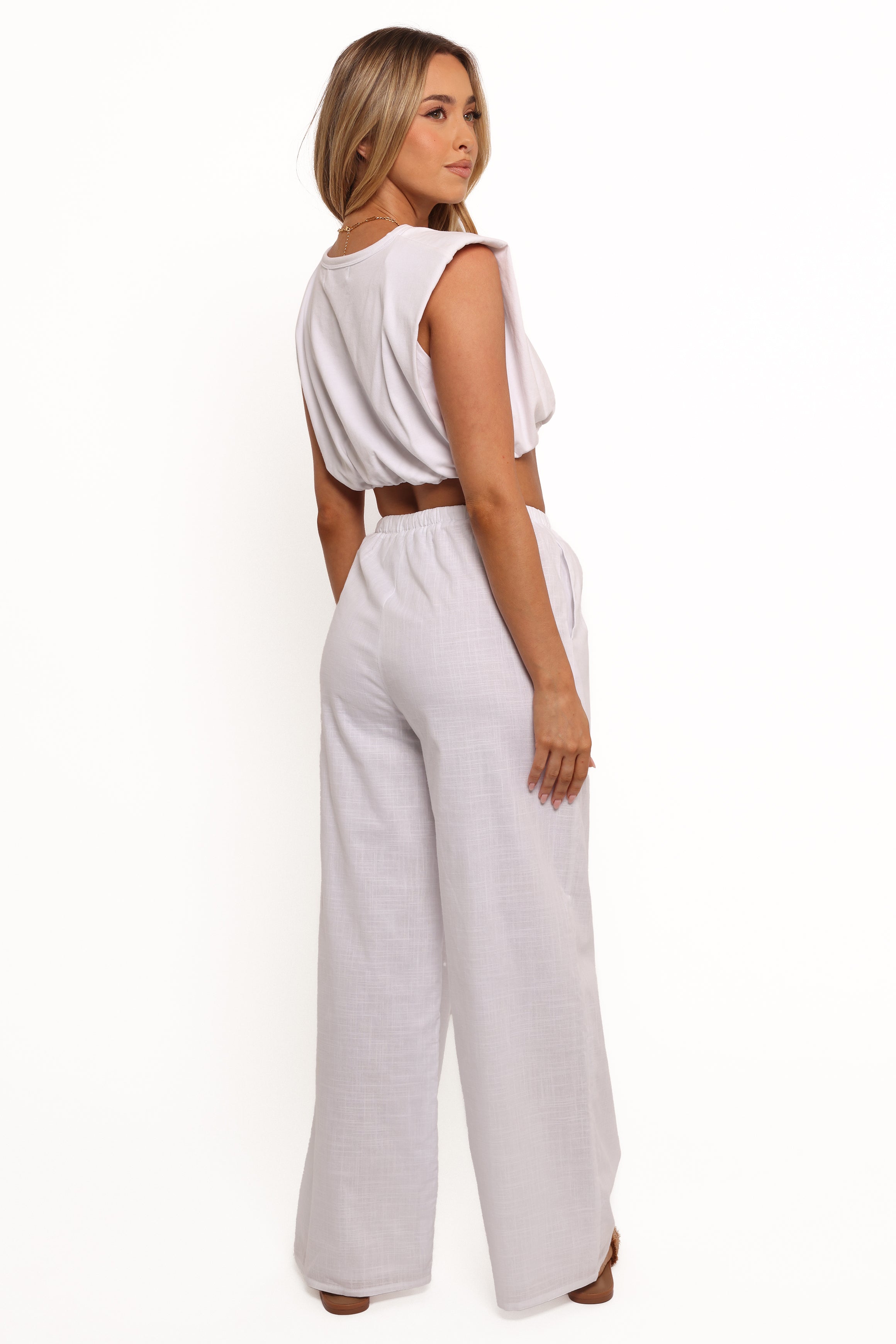 Ember Cotton Pants - White