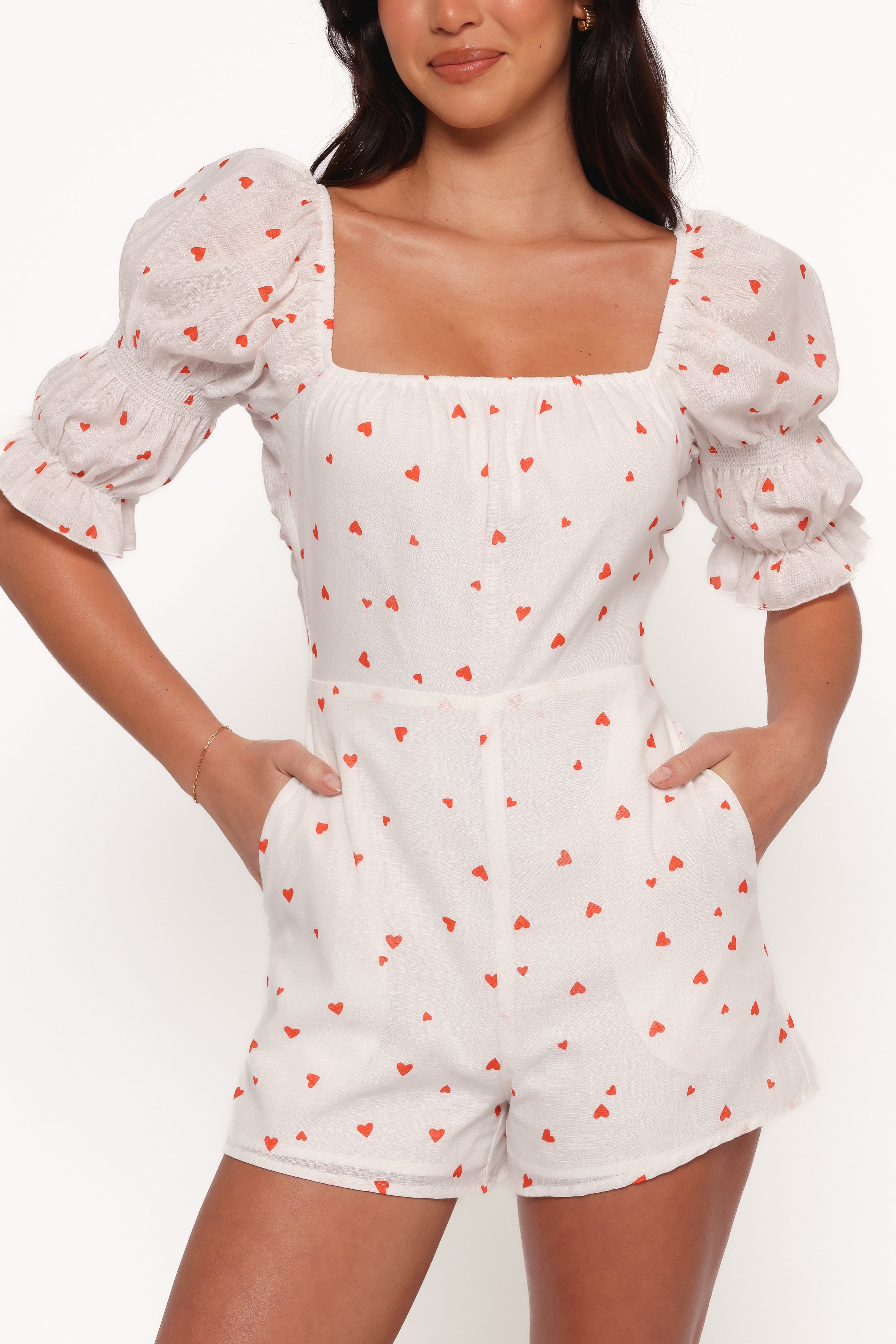 Emerson Playsuit - Ditsy Heart