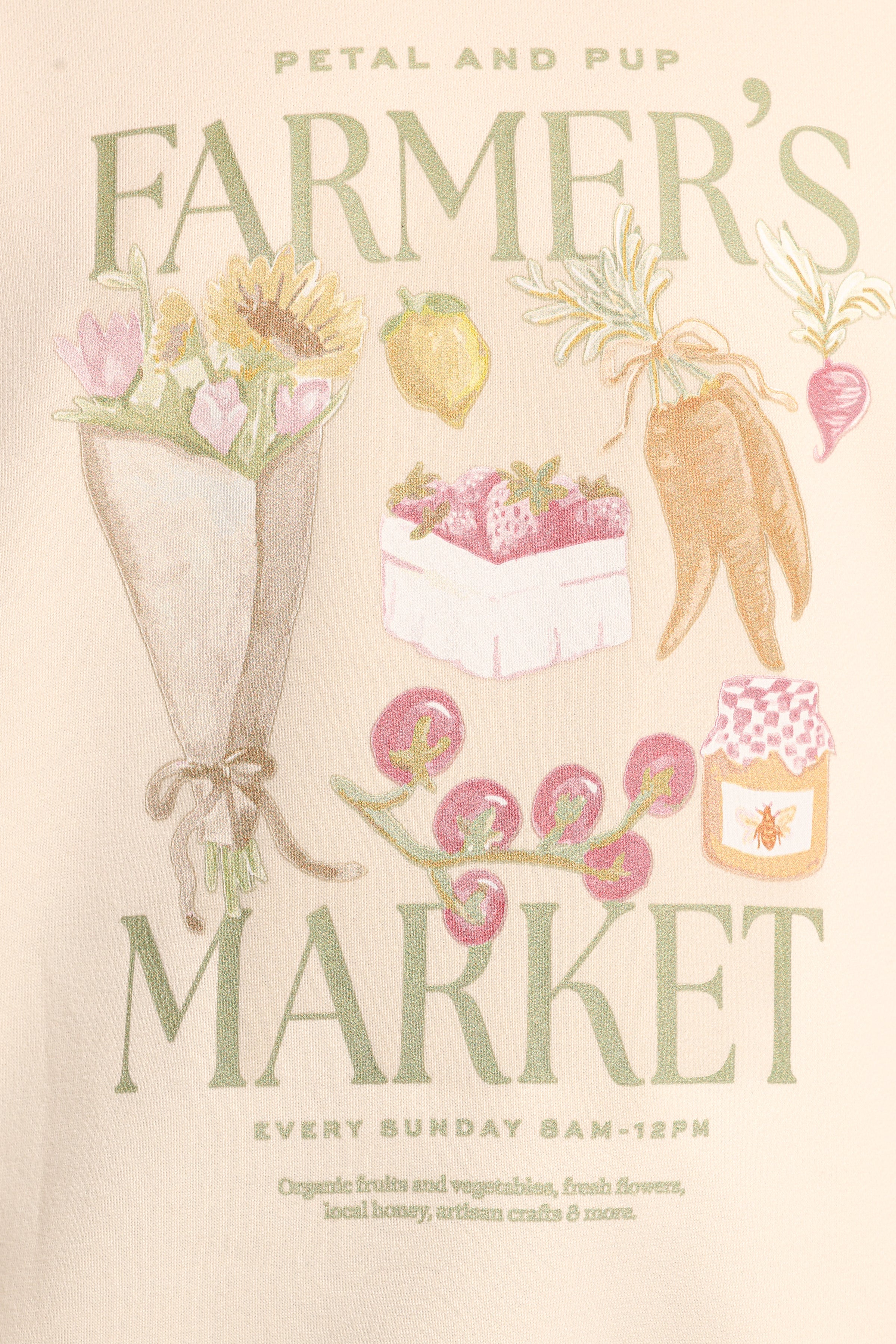 Farmers Market Sweatshirt - Cream