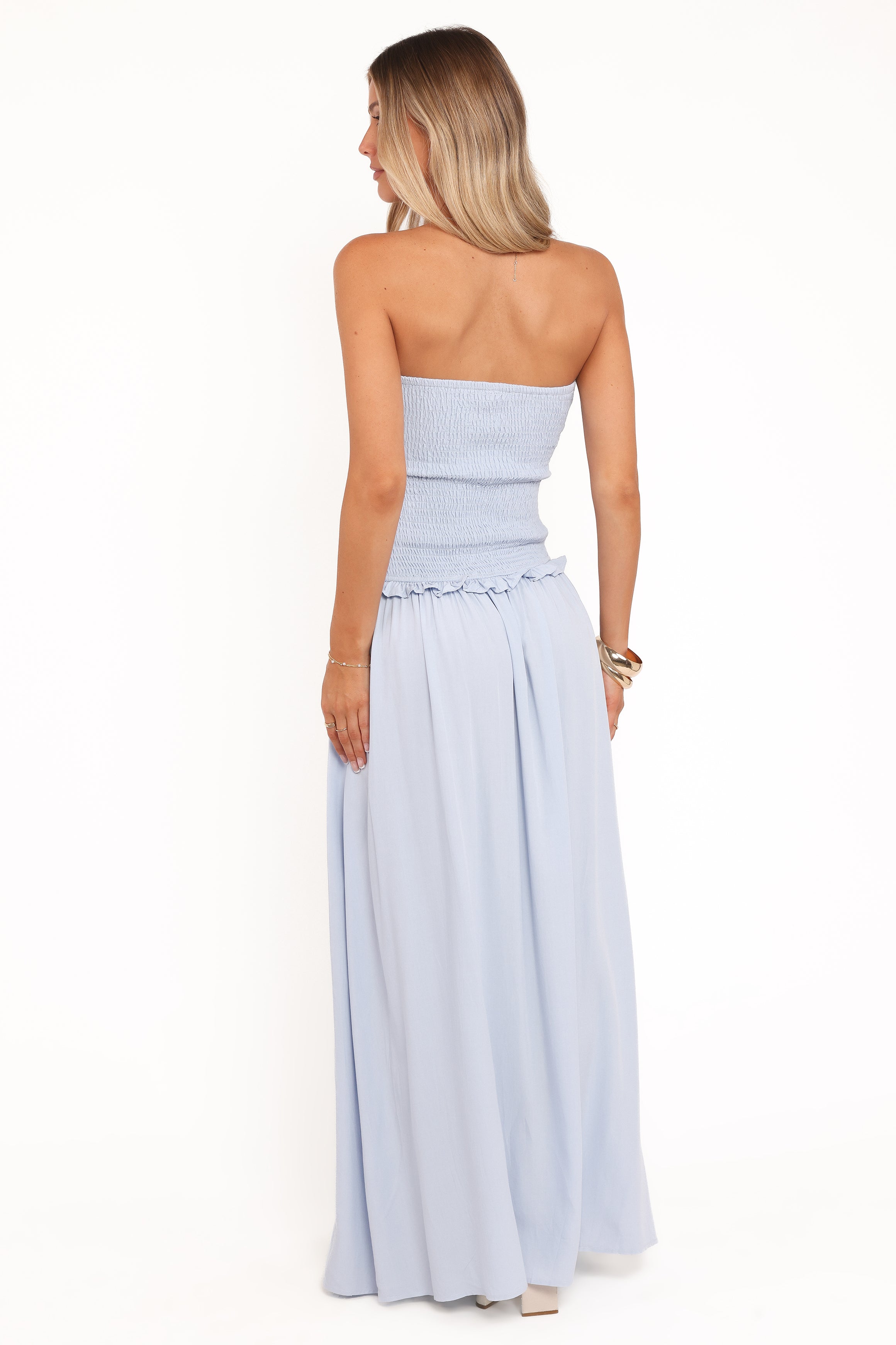 Fleur Strapless Maxi Dress - Pale Blue