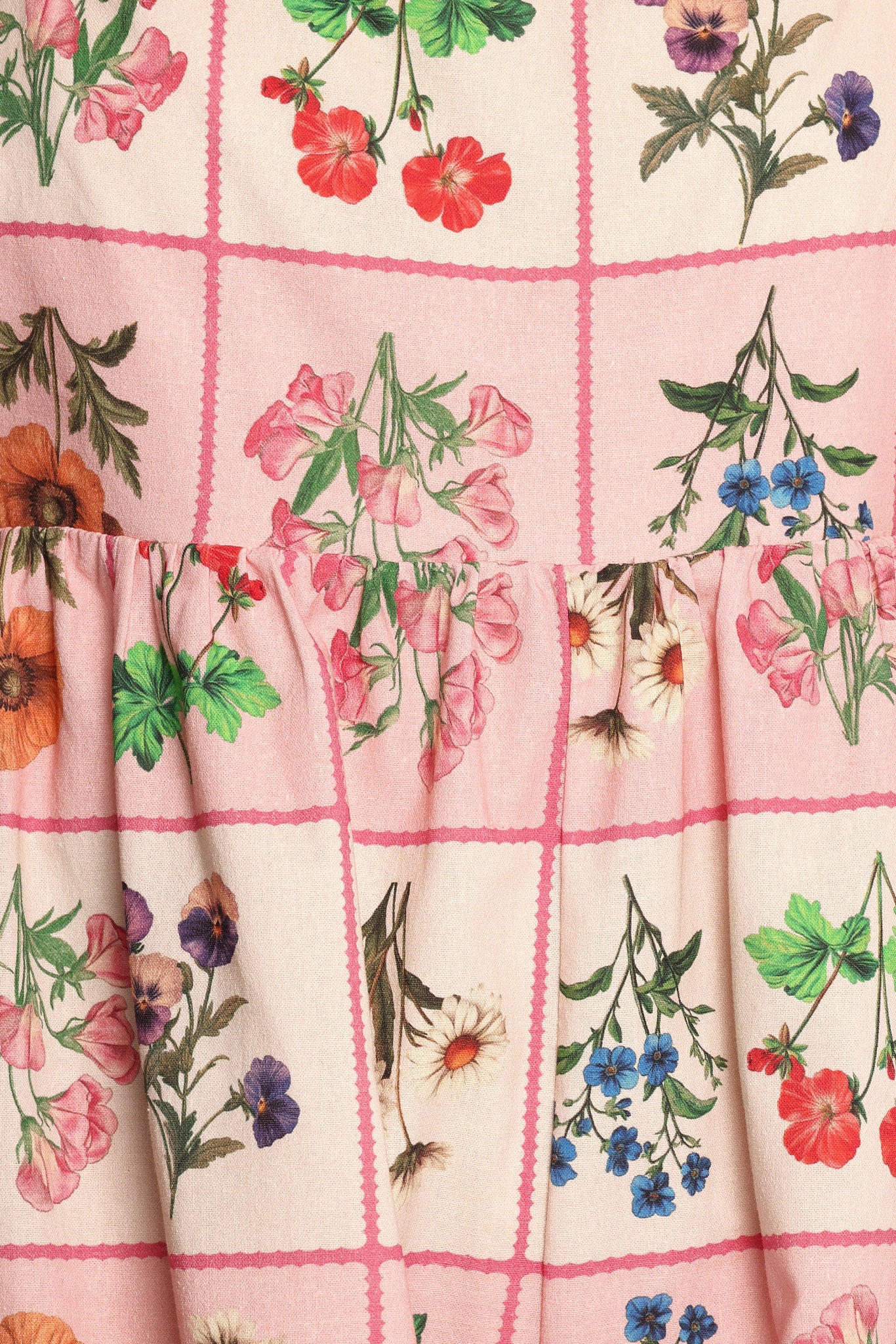 Floretta Puff Sleeve Playsuit - Flora Tile