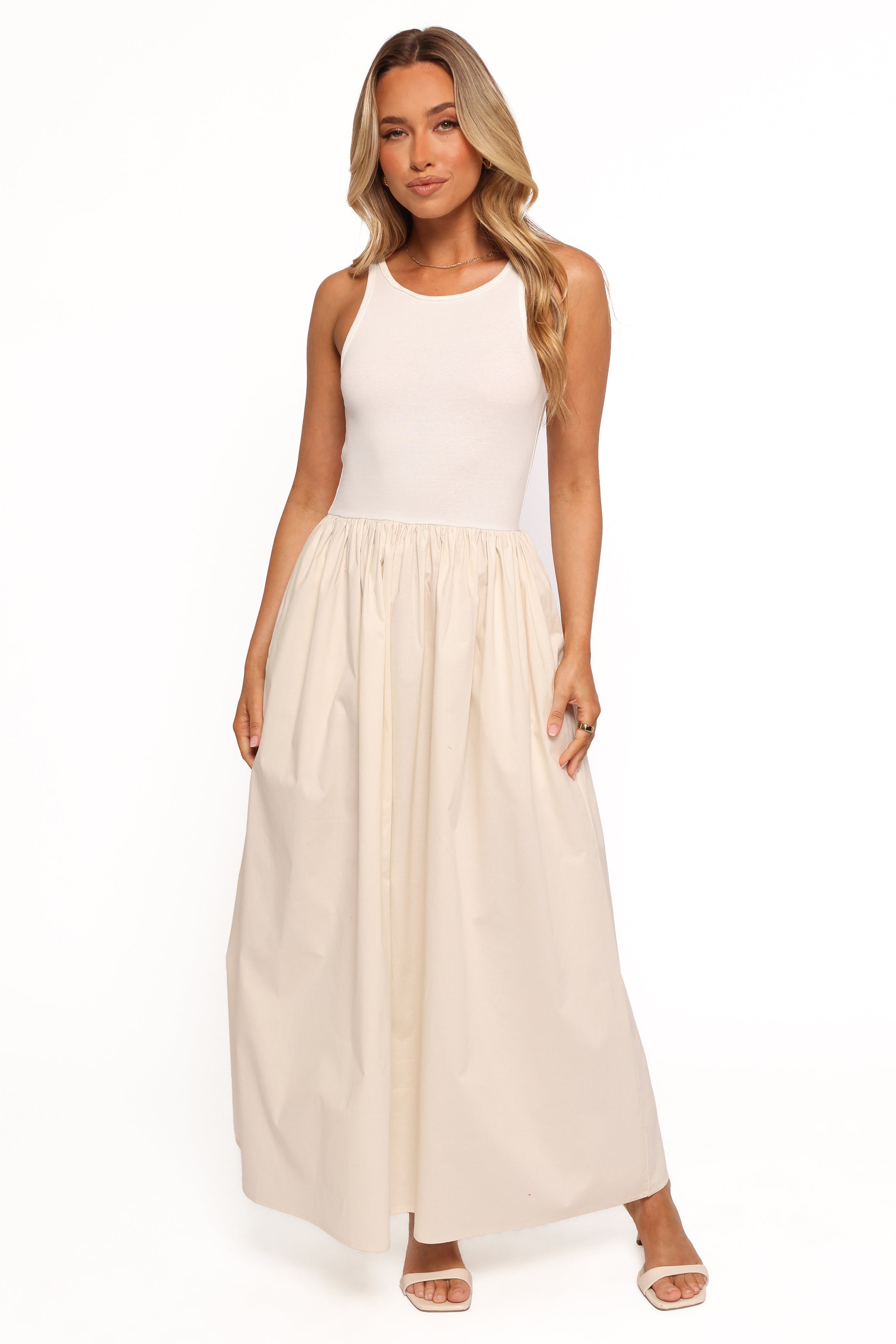 Franki Midi Dress - White Cream