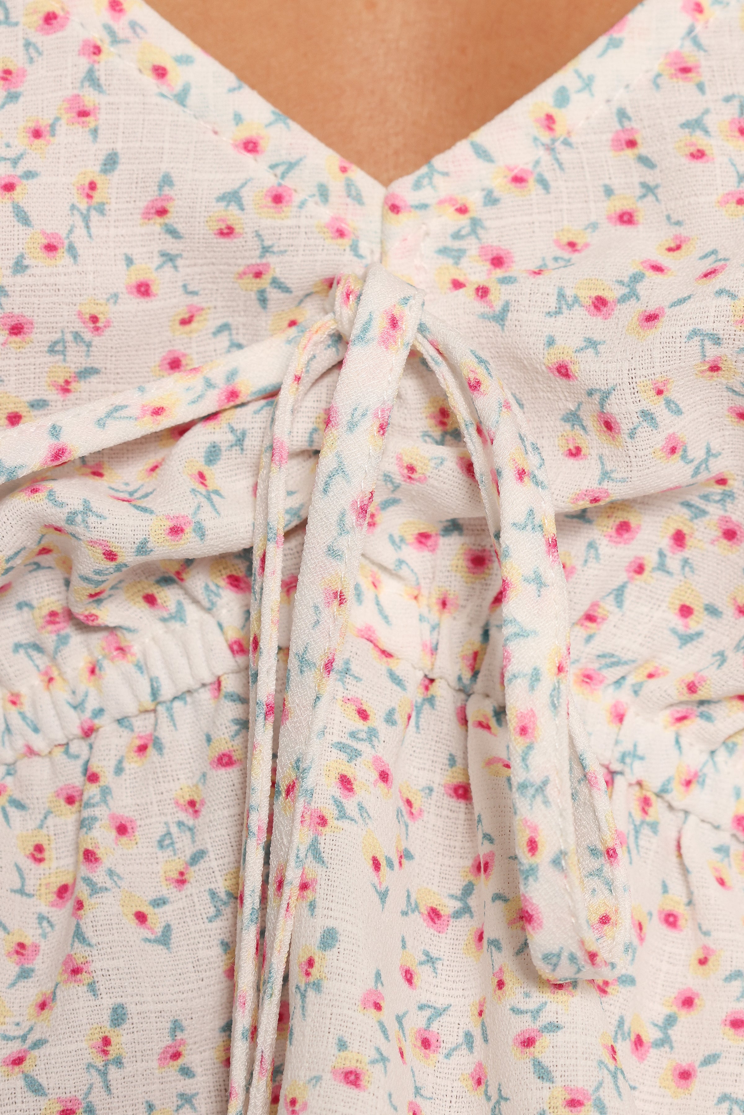 Frankie Top - White Ditsy