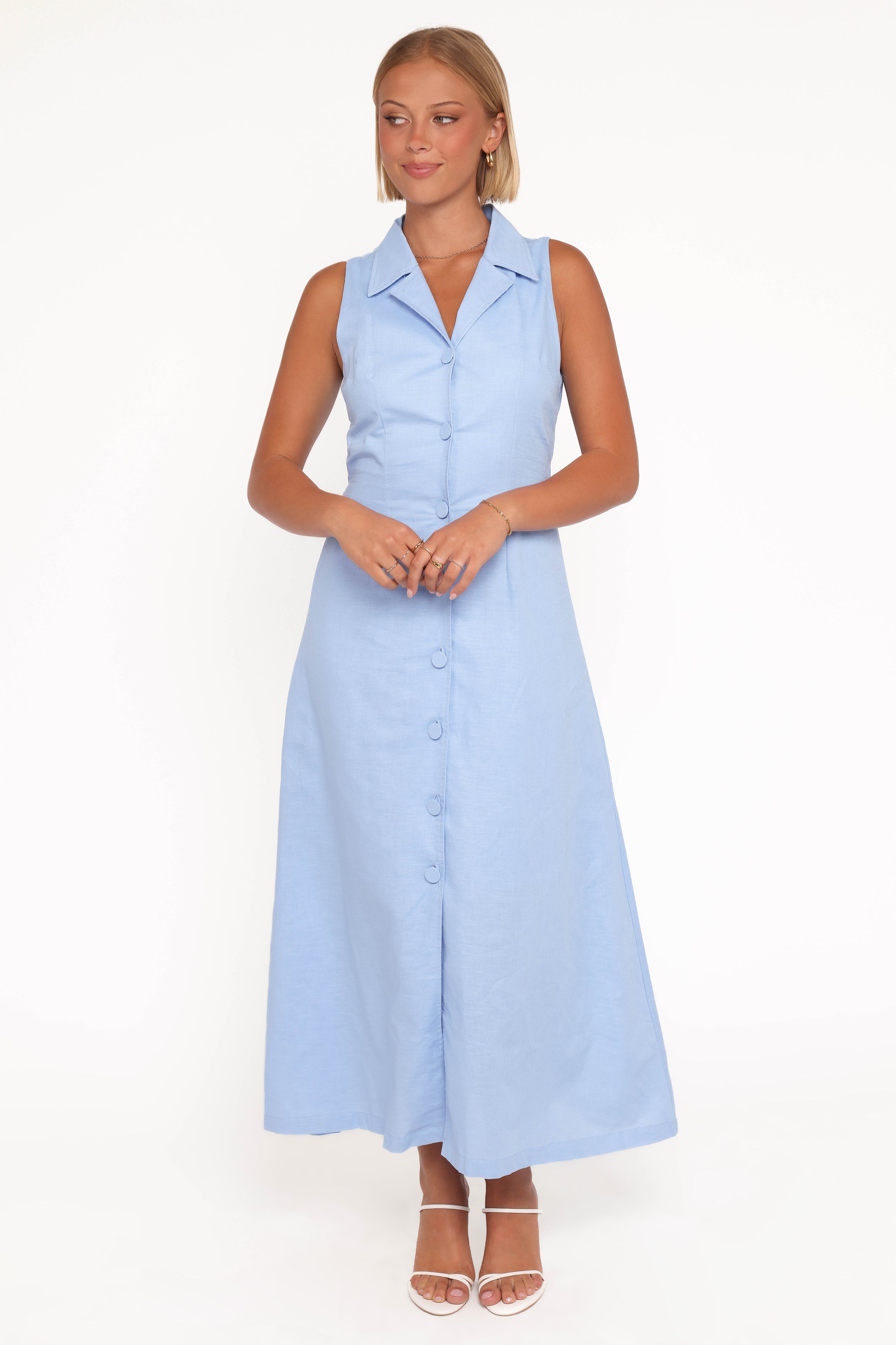 Galia Midi Dress - Blue