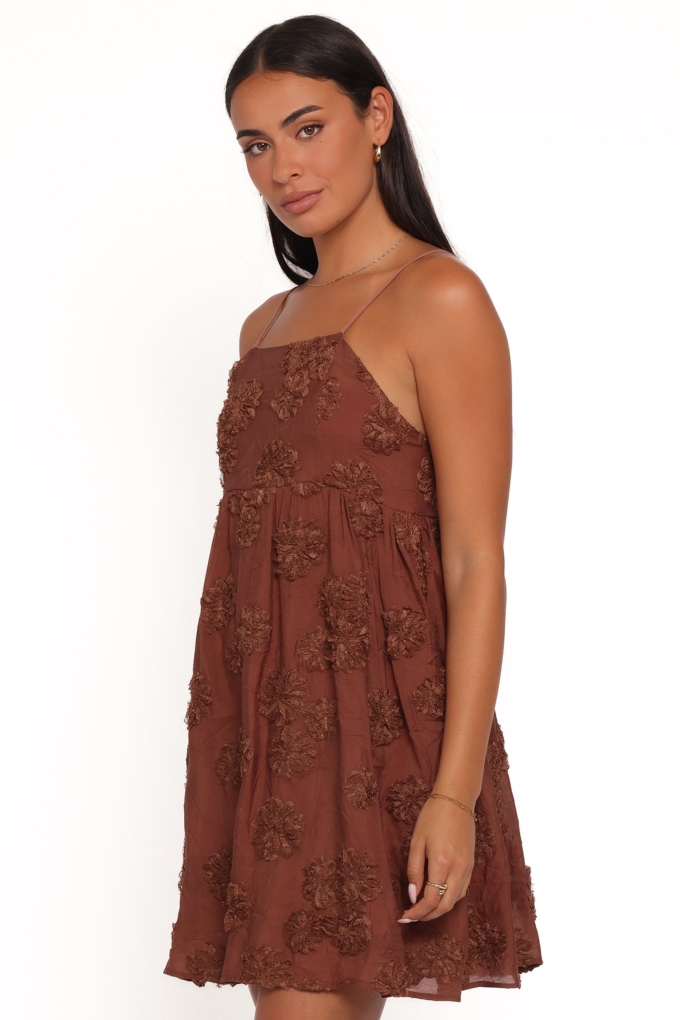 Giana Mini Dress - Brown
