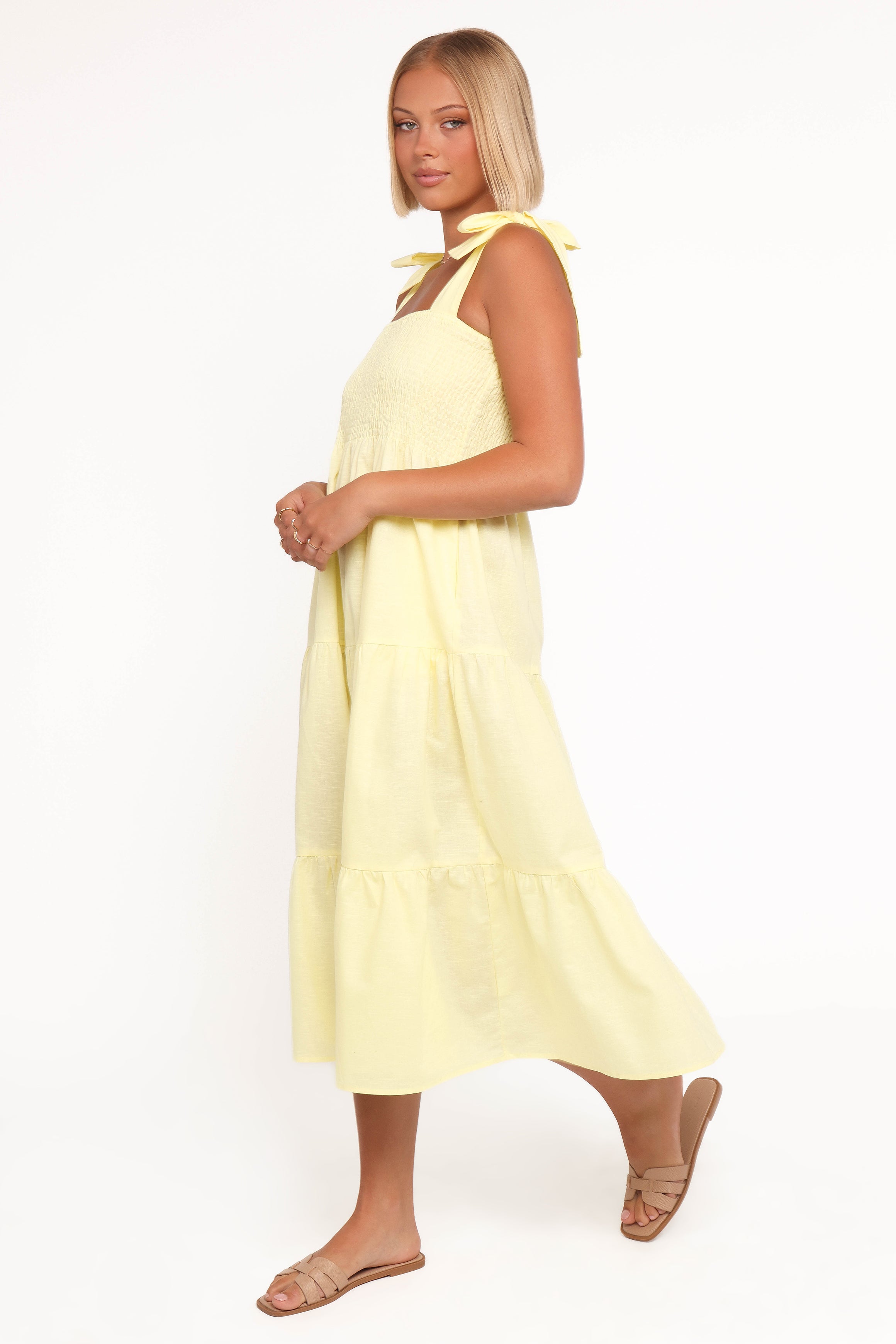 Giorgi Midi Dress - Butter Yellow