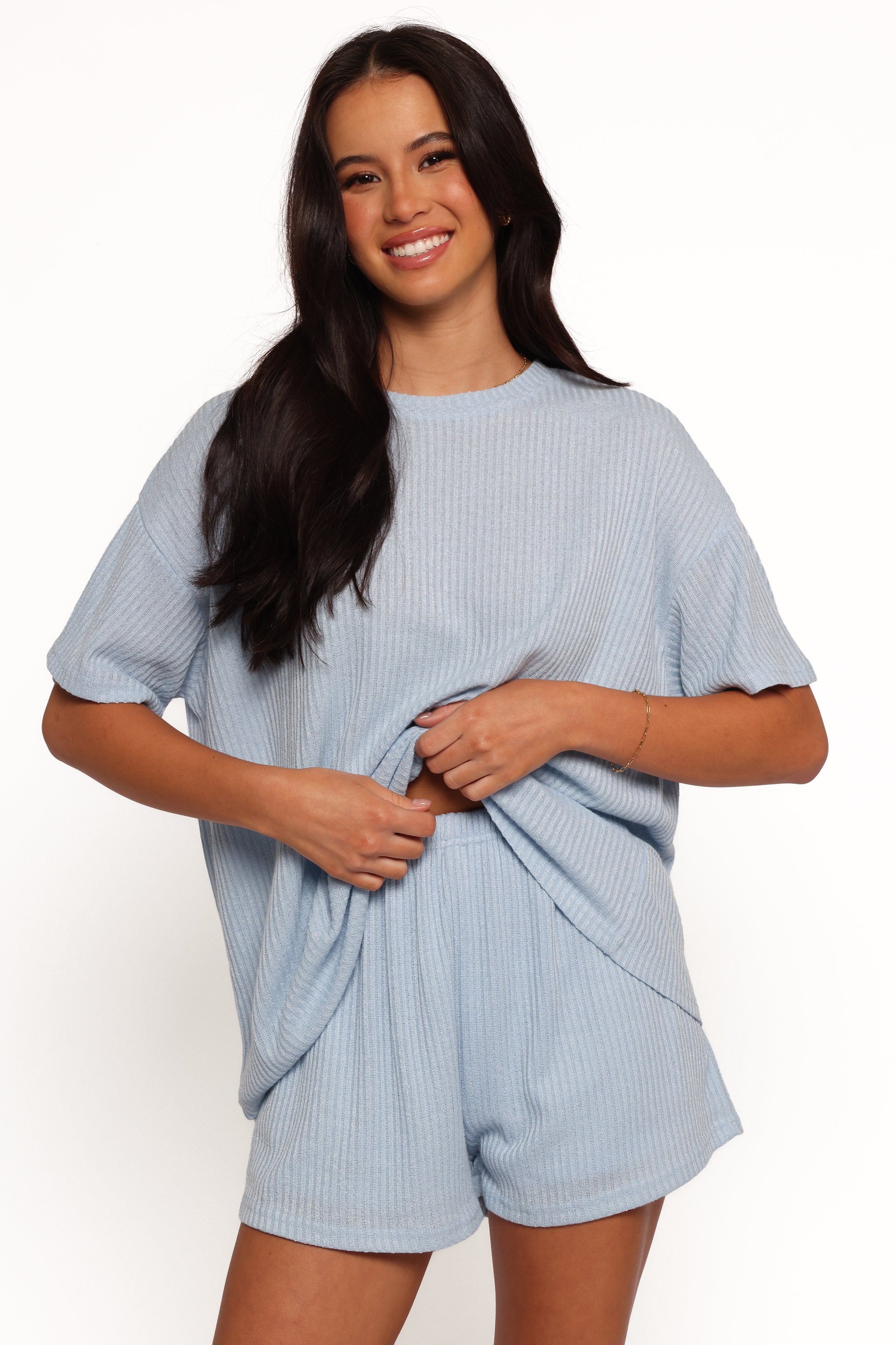 Granger Knit Short Set - Blue