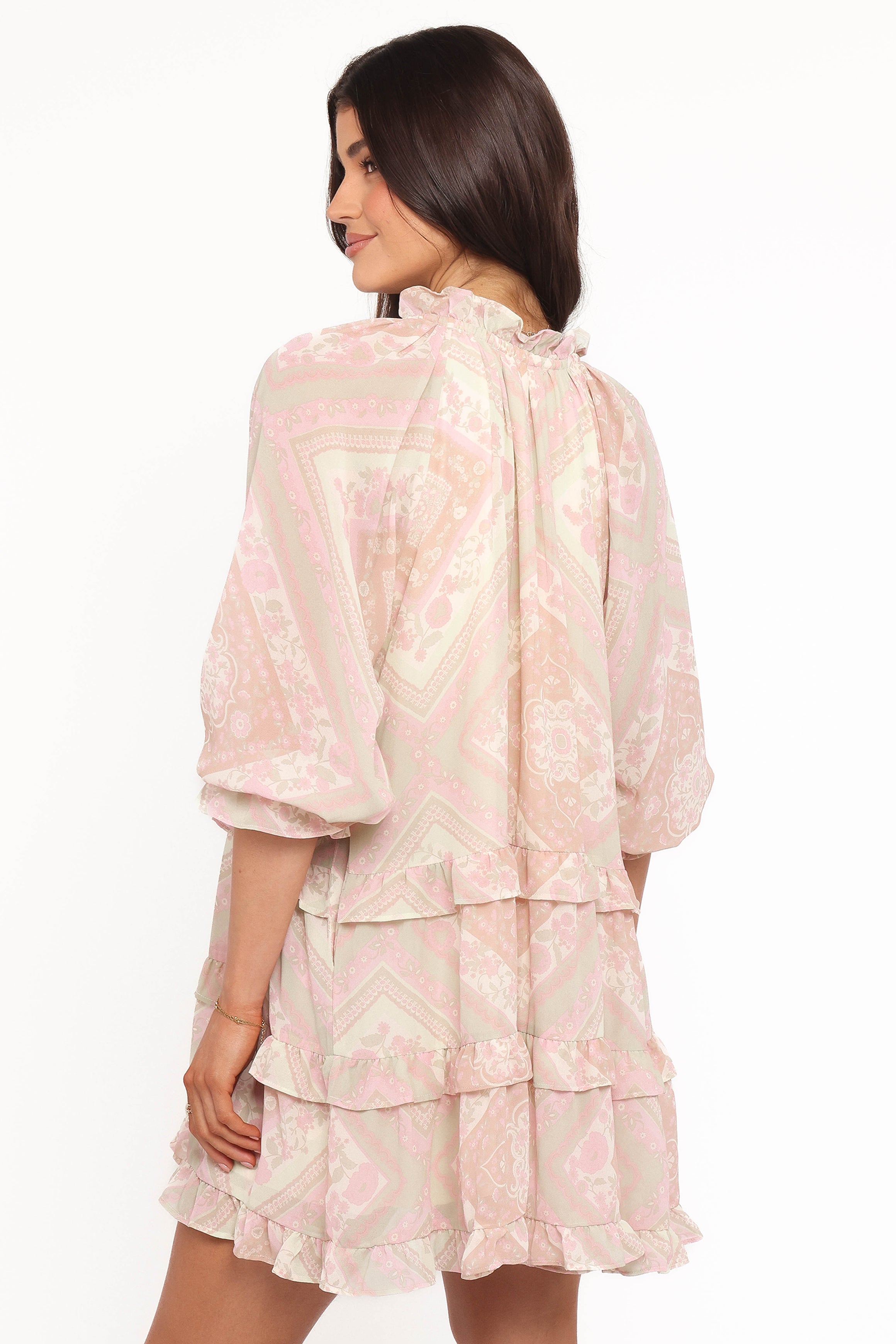 Hawken Mini Dress - Sage Paisley