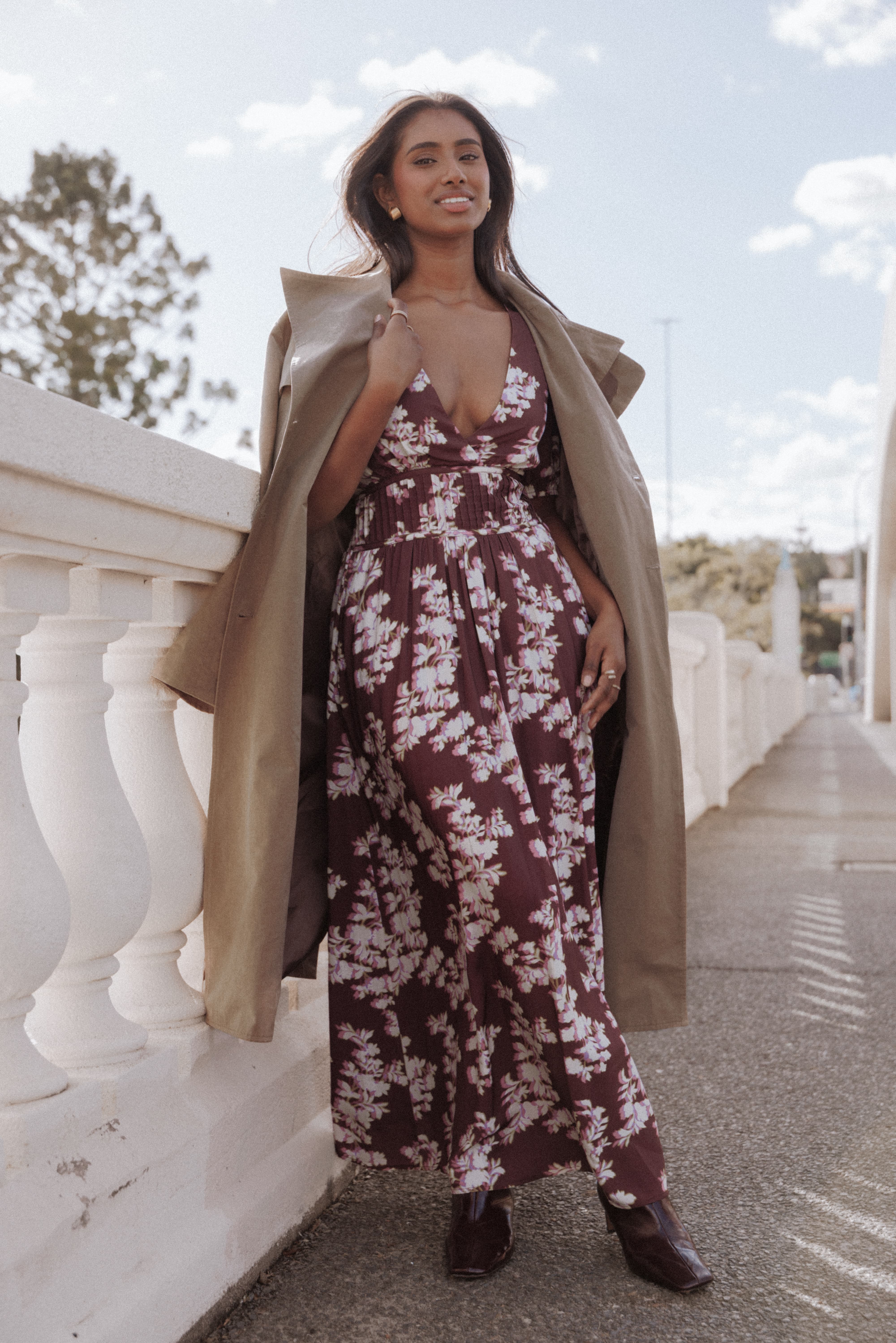 Henny Maxi Dress - Pink Rum Floral