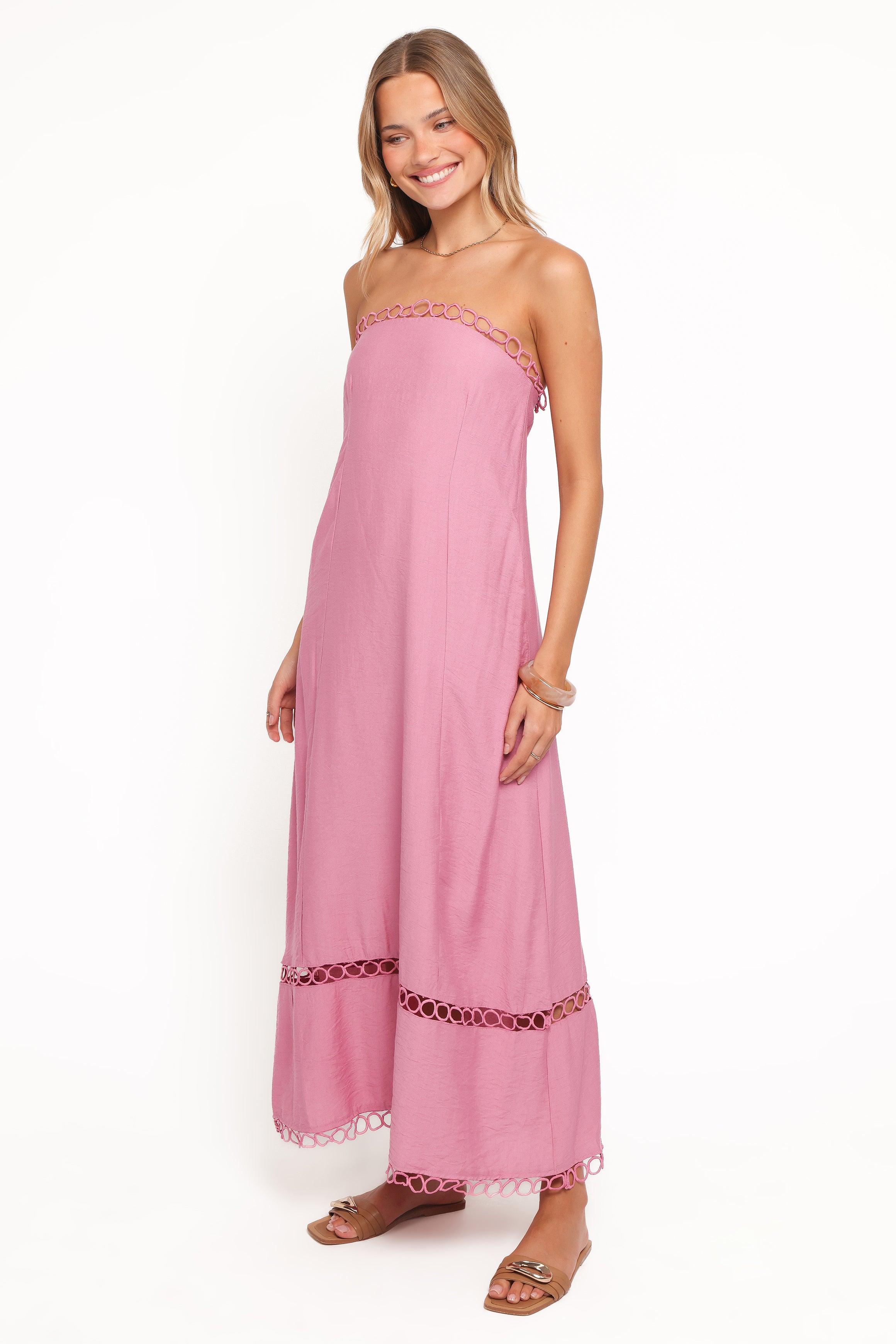 Holly Midi Dress - Pink