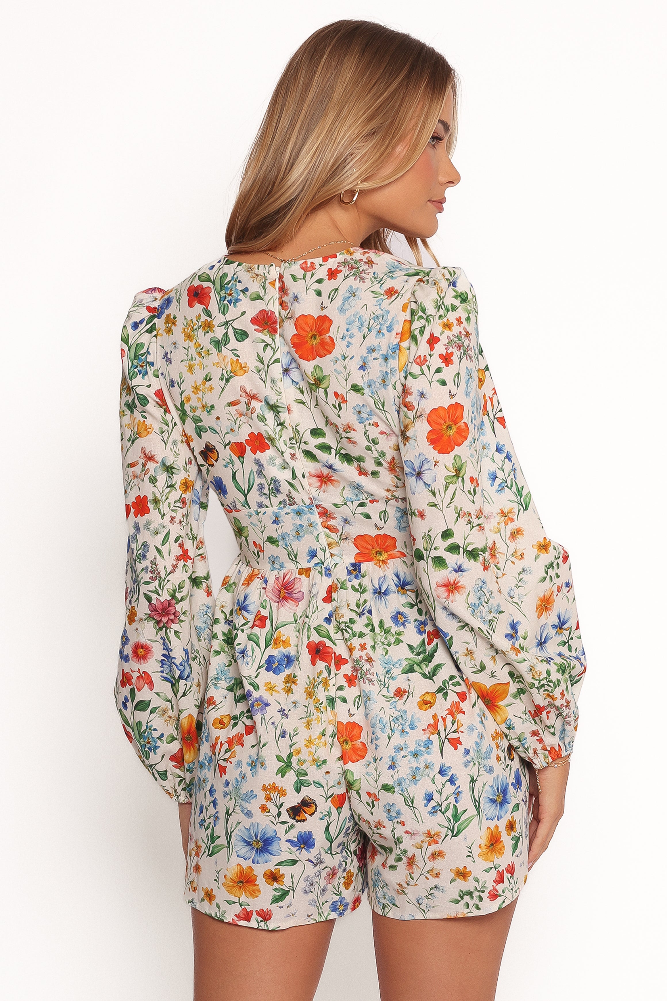 Irisa Long Sleeve Playsuit - Garden Floral