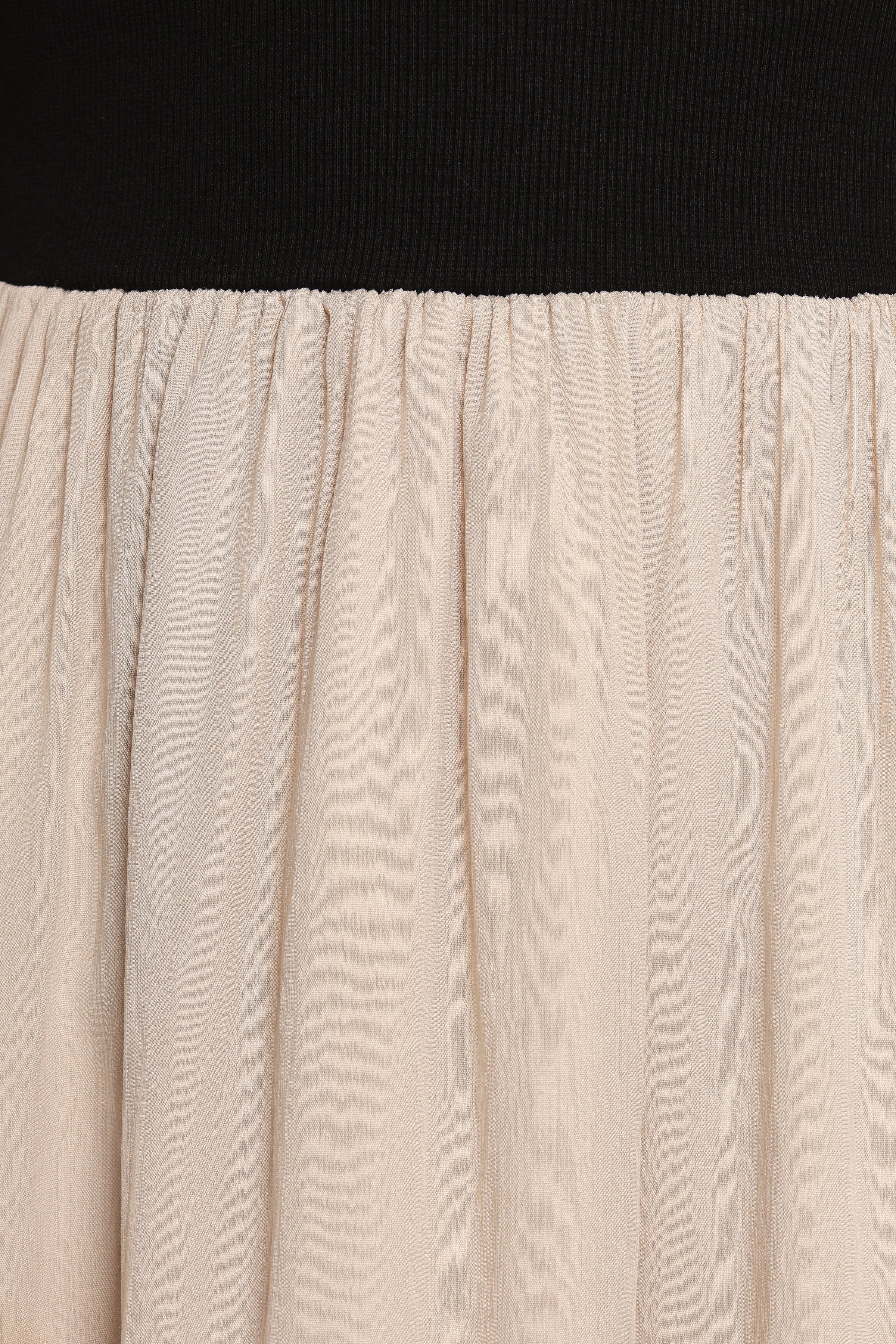 Isolde Midi Dress - Black/Beige