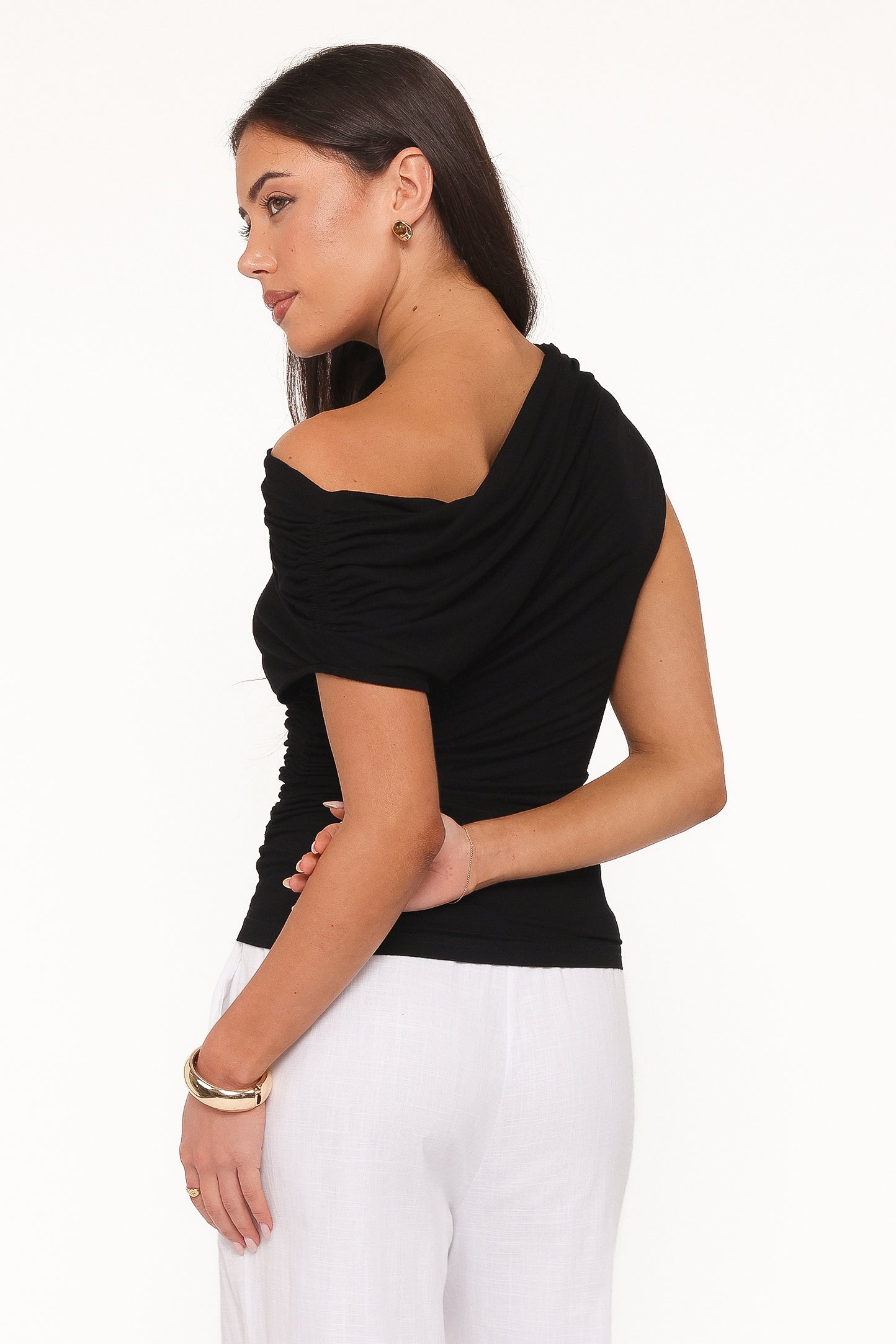 Jacki Asymmetric Top - Black