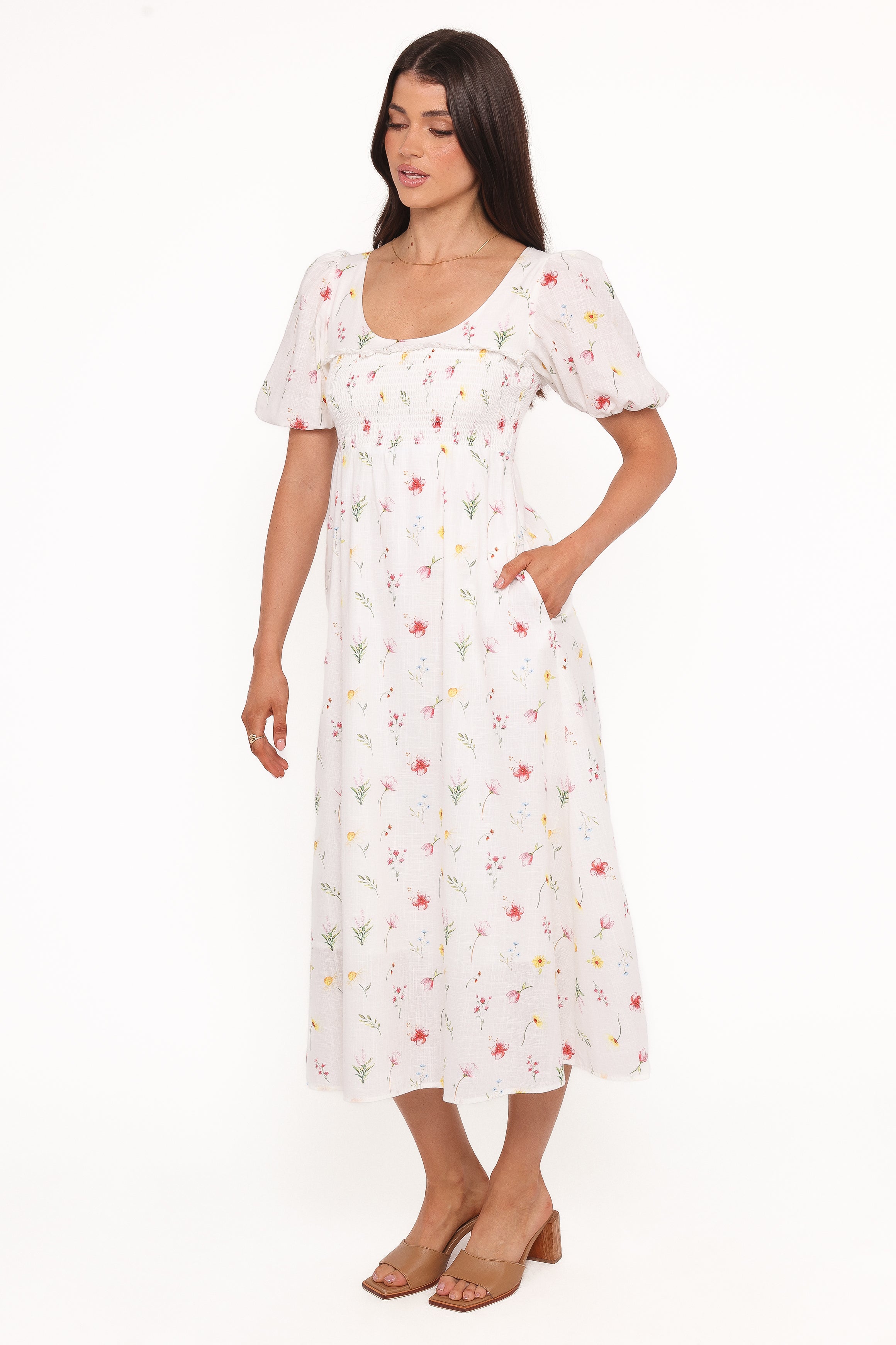 Jackie Midi Dress - Painted Ditsy