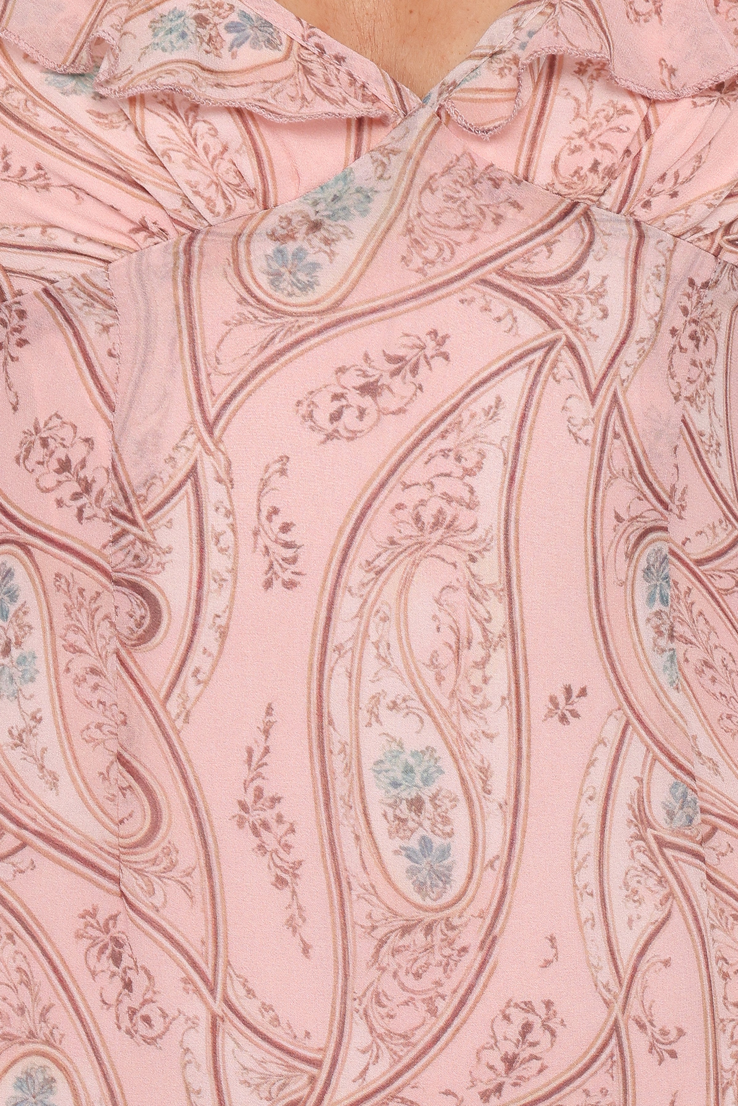 Jarvis Midi Dress - Peach Paisley