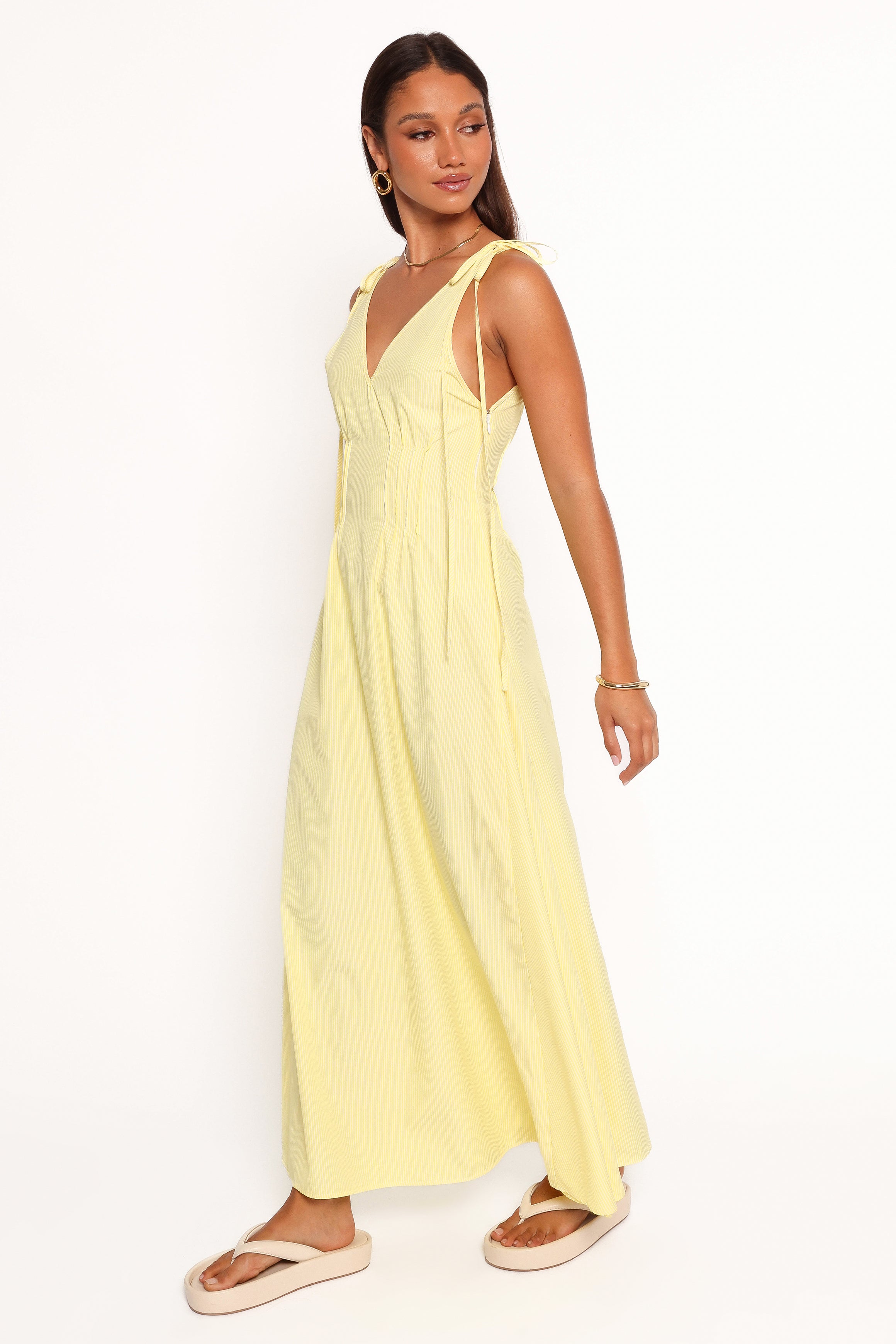 Jaynie Maxi Dress - Yellow Stripe