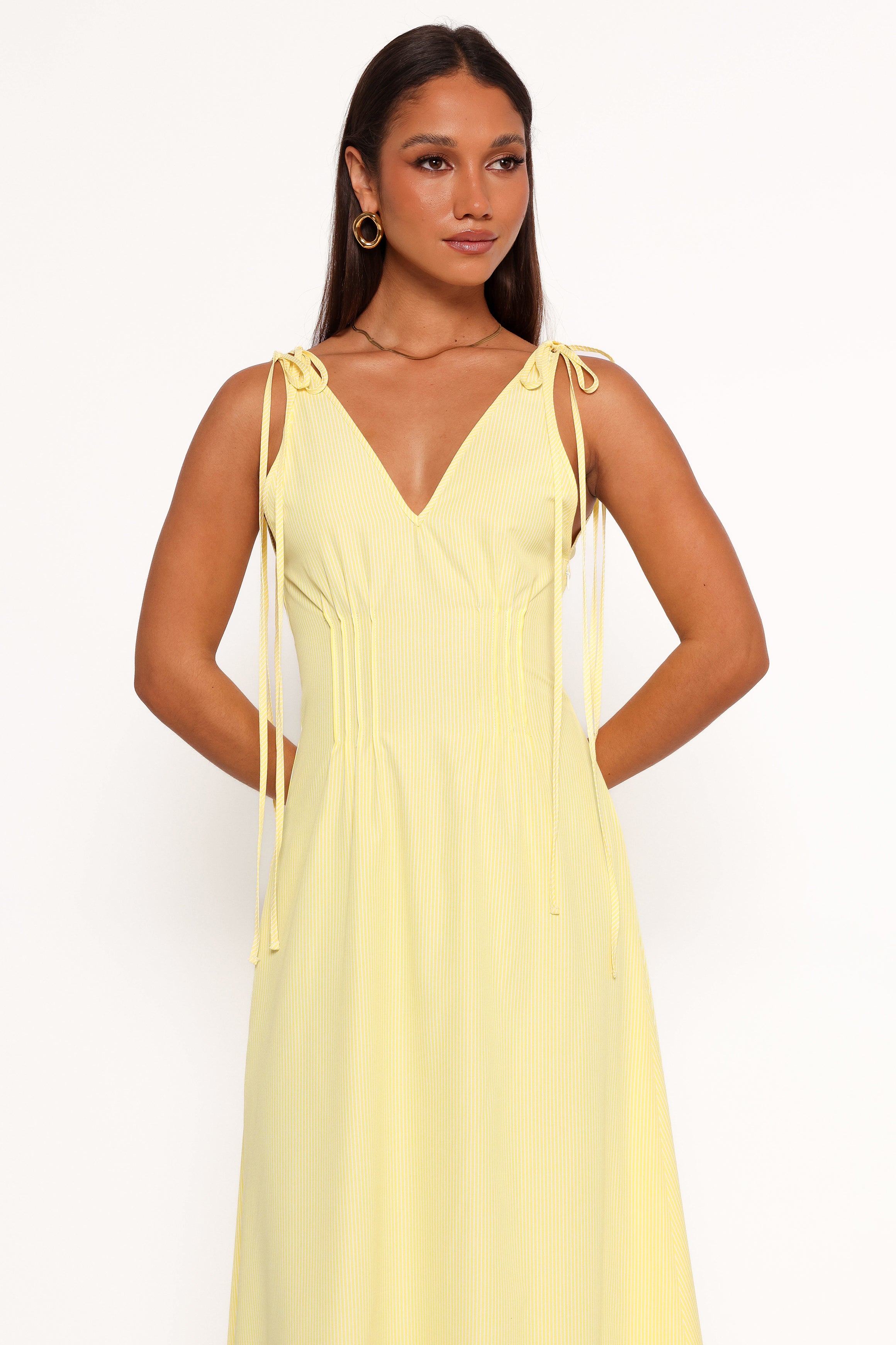Jaynie Maxi Dress - Yellow Stripe