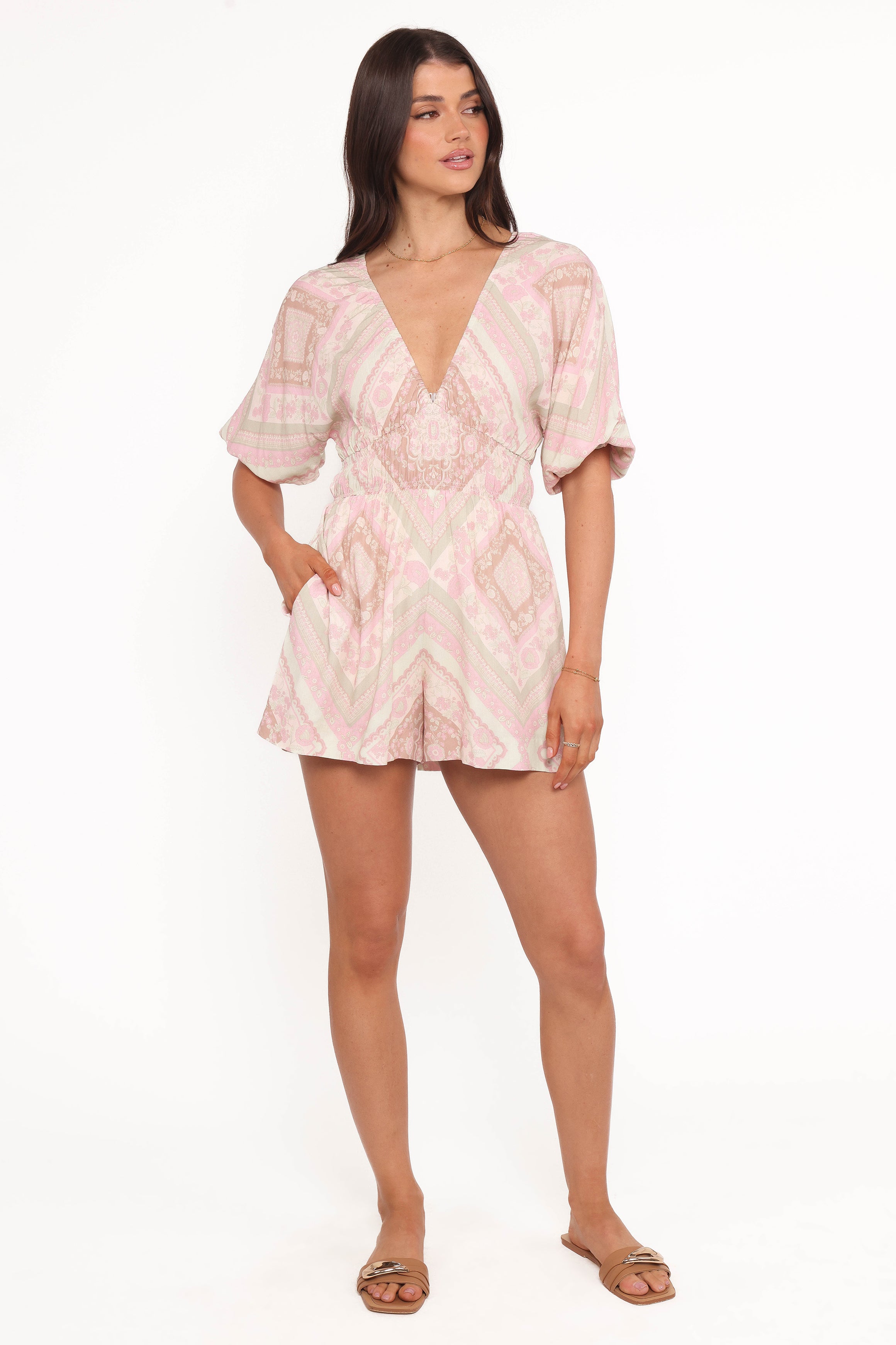 Jennifer Playsuit - Sage Paisley