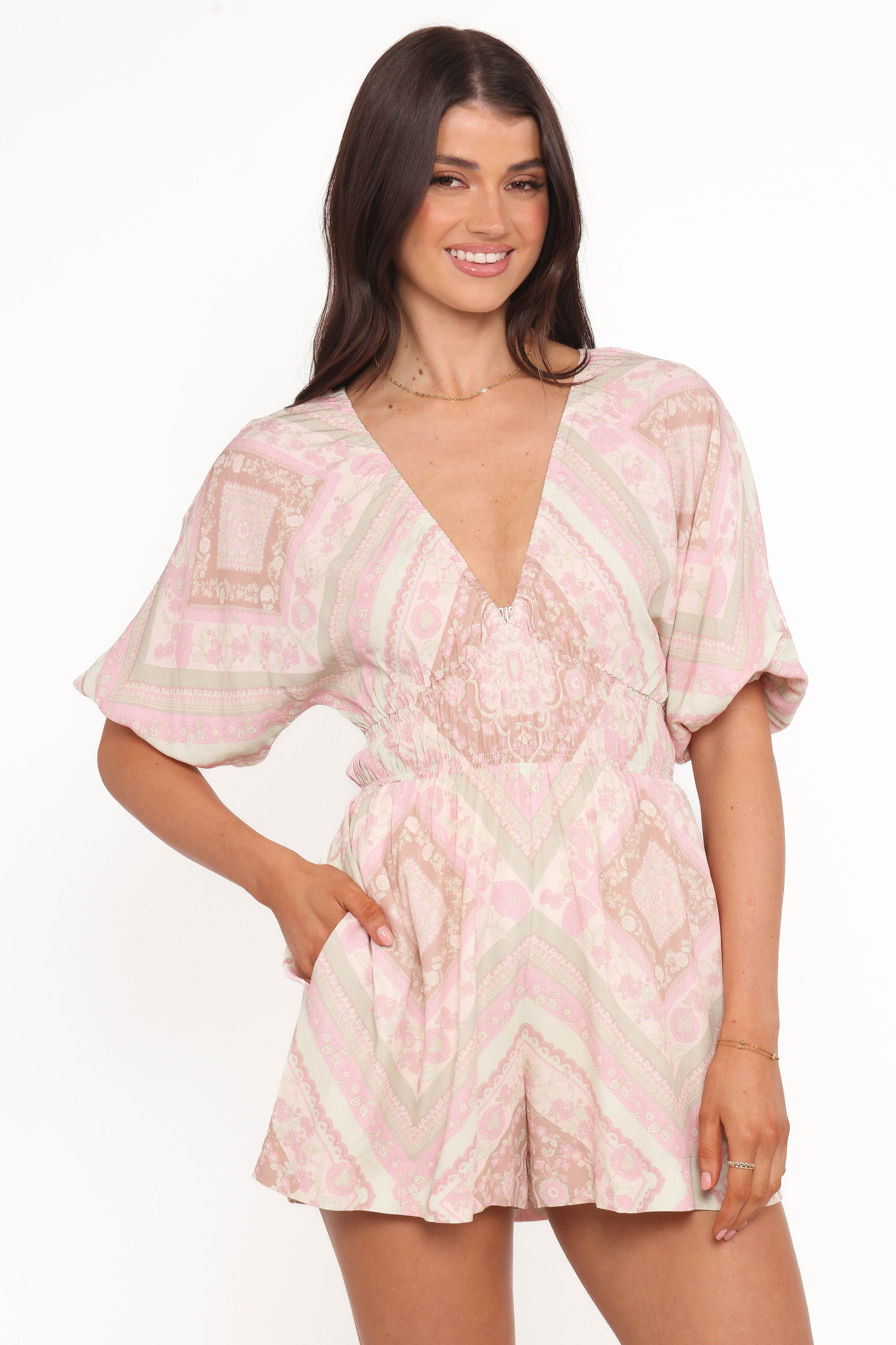 Jennifer Playsuit - Sage Paisley