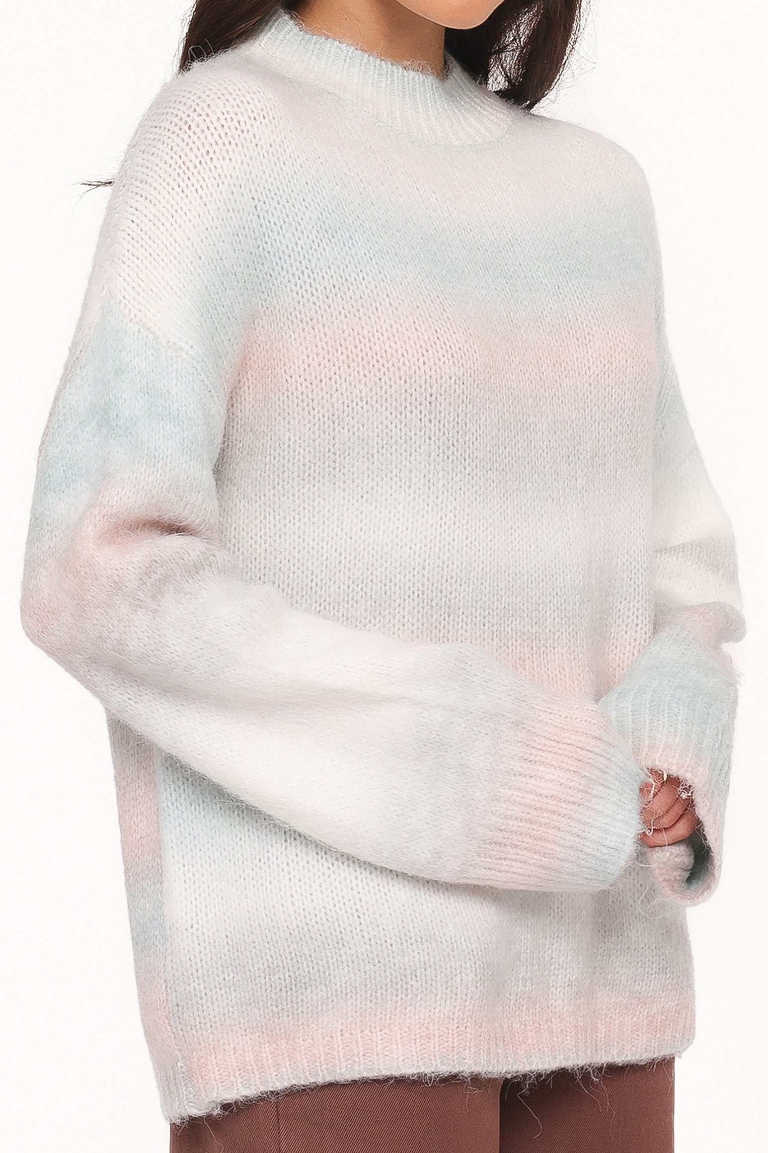 Joy Knit Sweater - Pale Blue Stripe