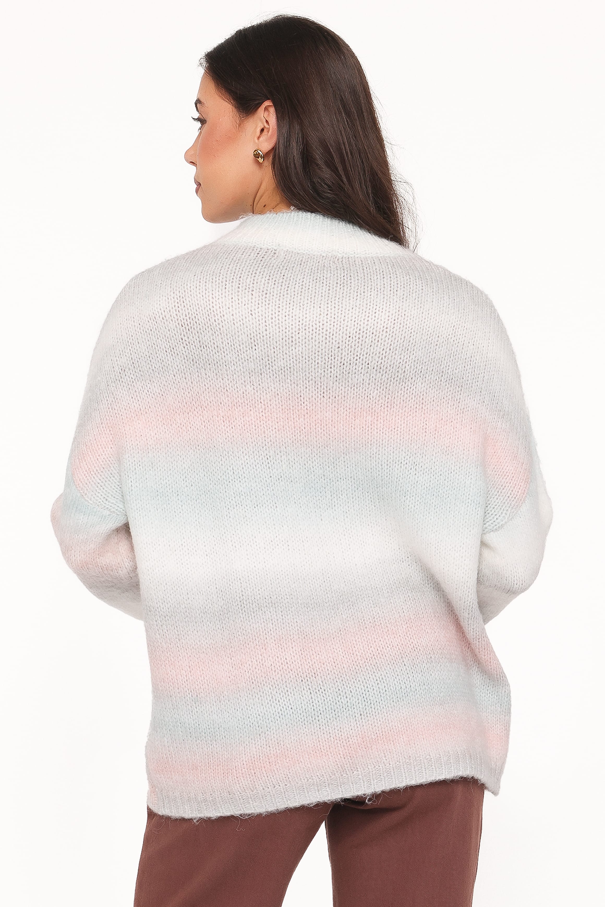 Joy Knit Sweater - Pale Blue Stripe