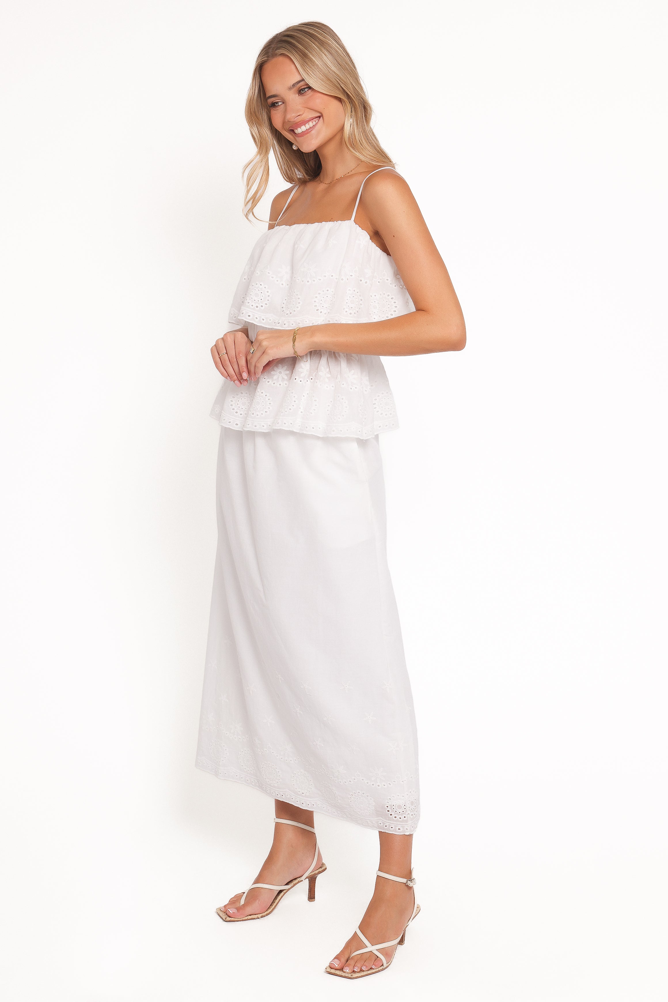 Juliette Maxi Skirt Set - White