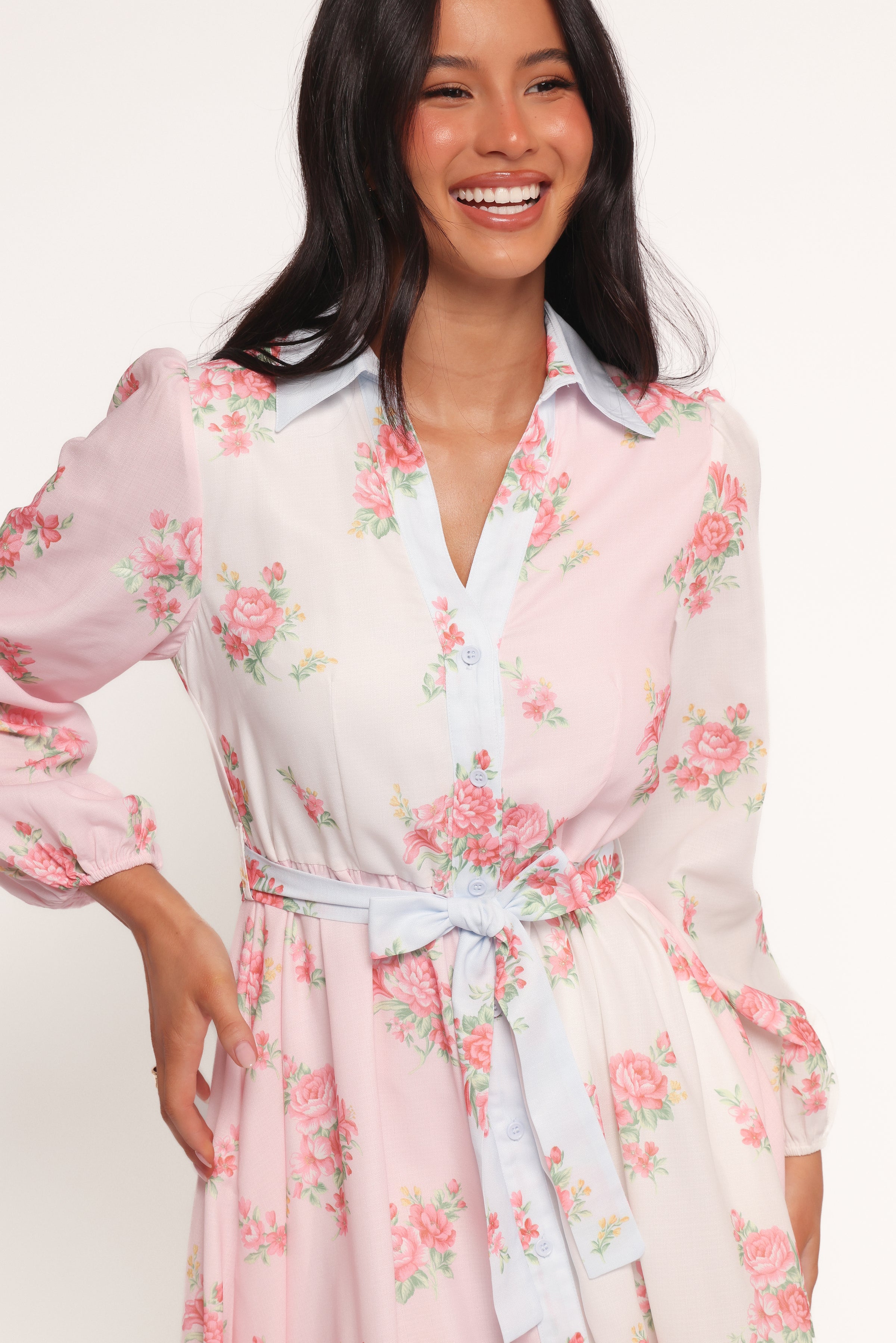 Juni Button Up Maxi Dress - Floral