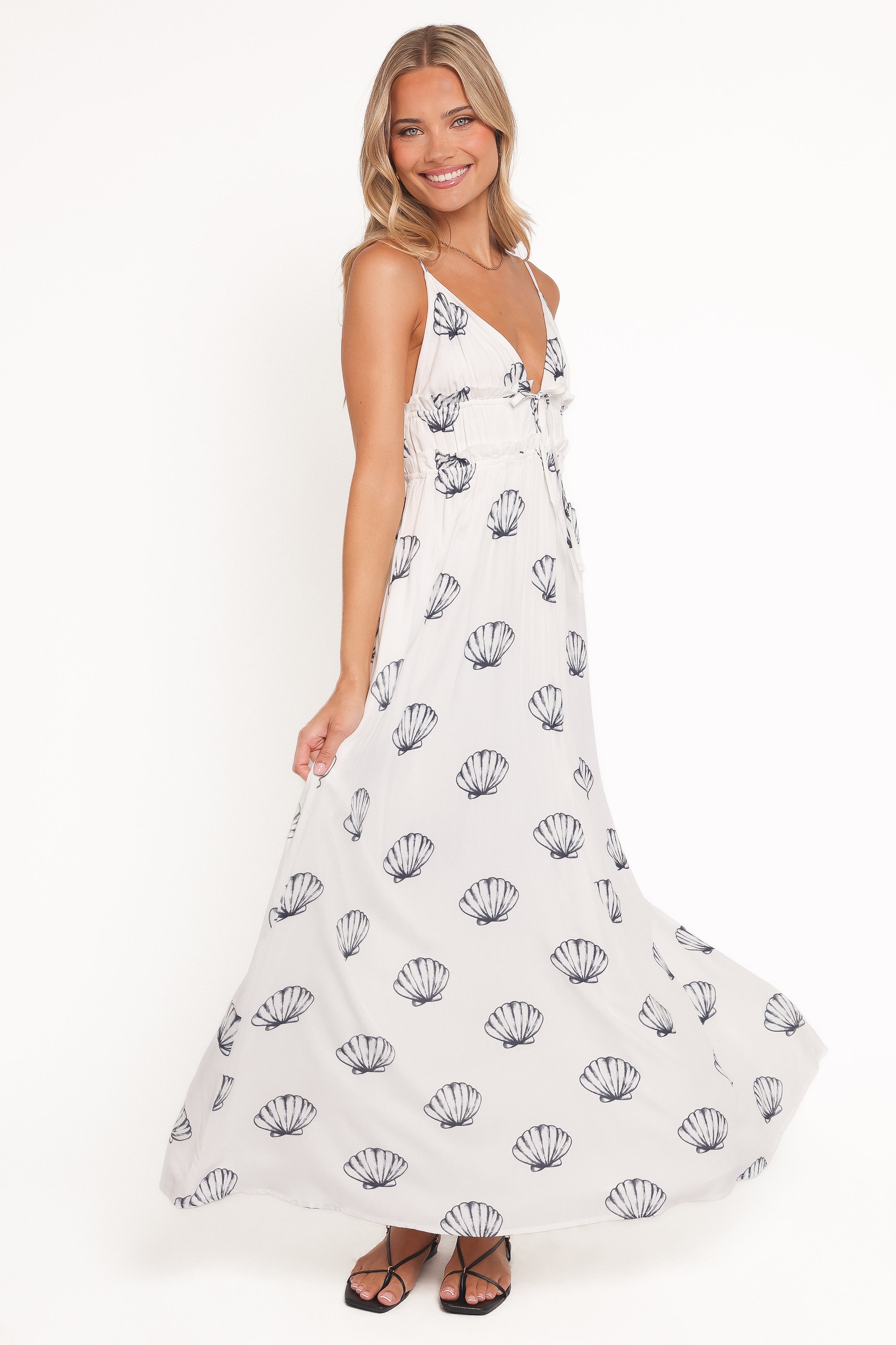 Kalinda Maxi Dress - Blue Seashells