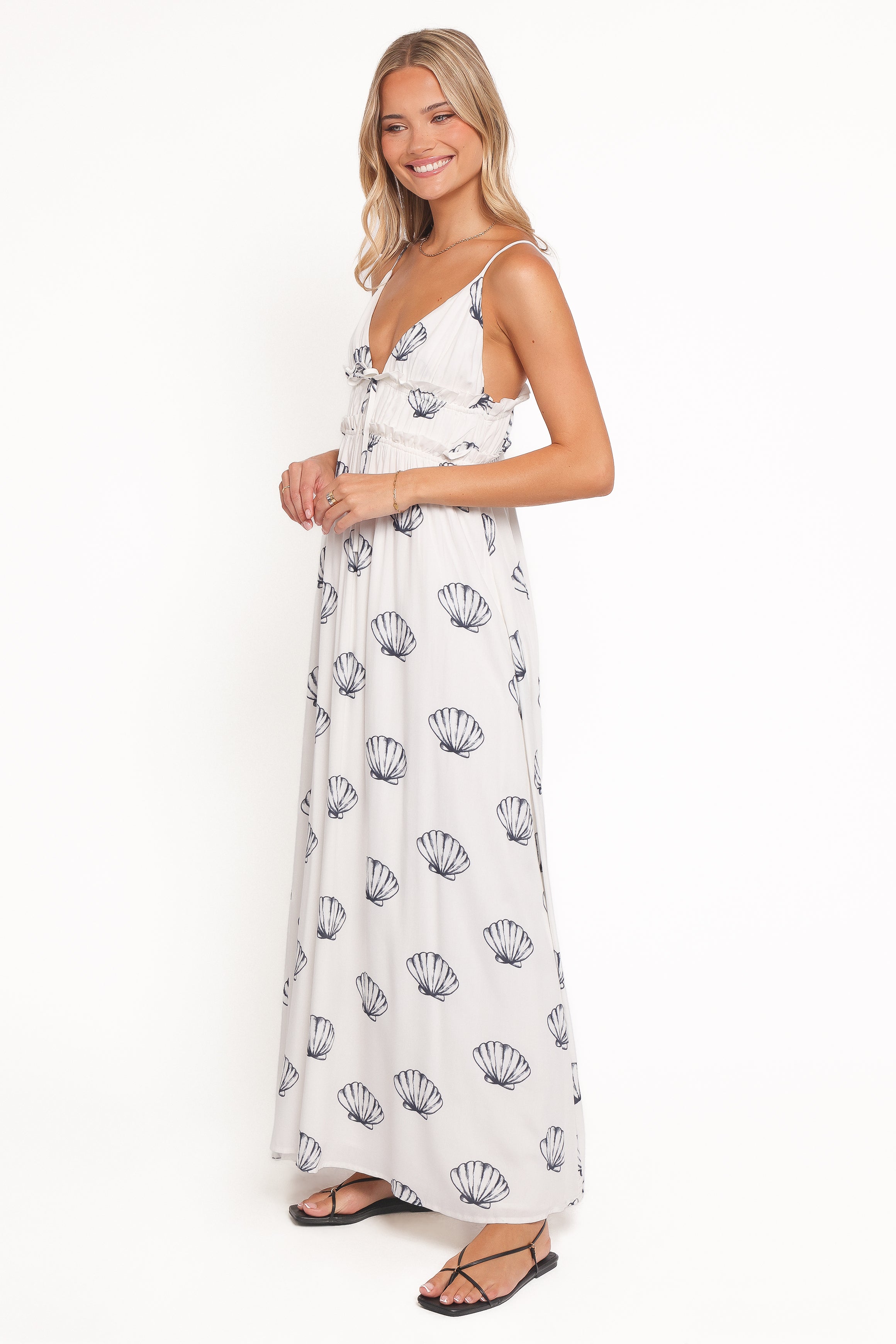 Kalinda Maxi Dress - Blue Seashells